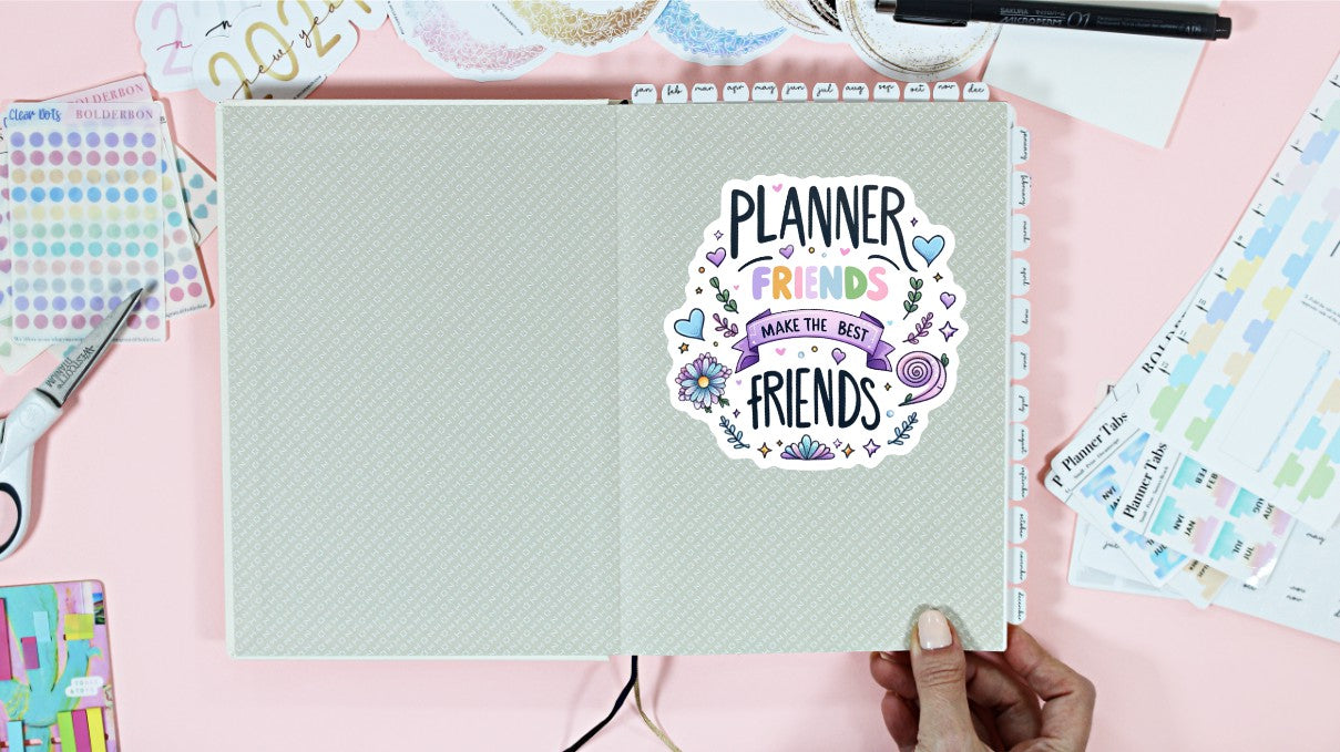 Planner Friends Make The Best Friends || Pastel, Cute Vinyl Decal