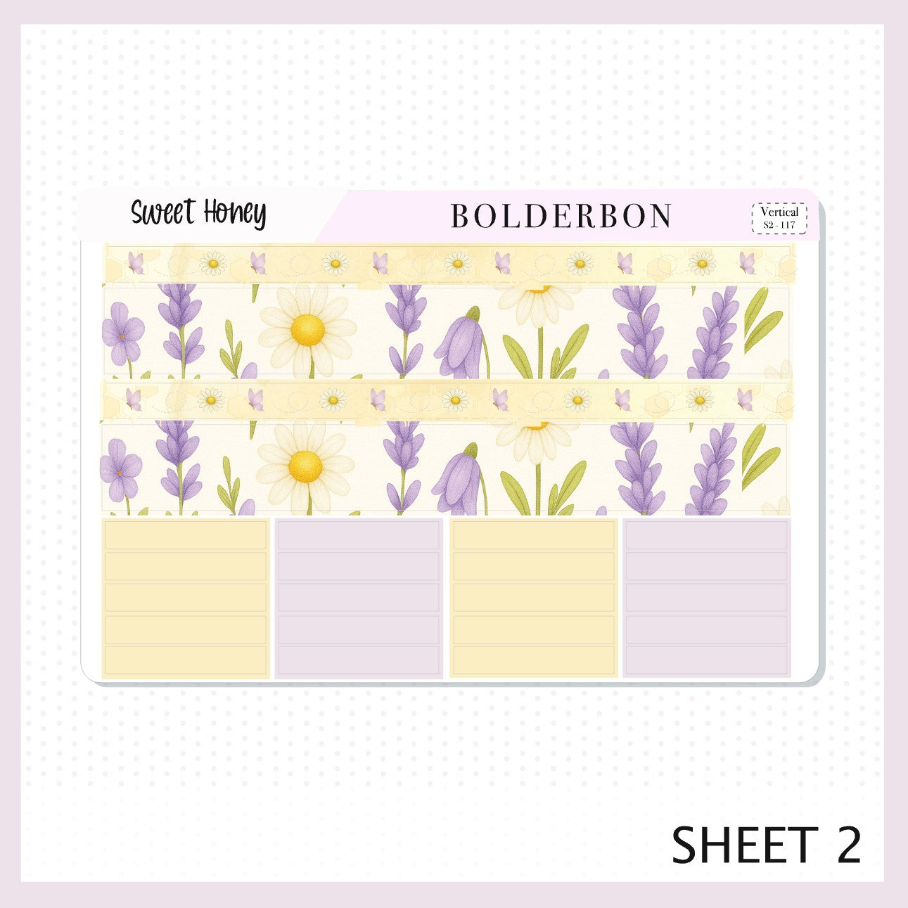 SWEET HONEY 7x9 Vertical Sticker Kit || Bees, Florals & Cozy Farmhouse Vibe Planner Stickers