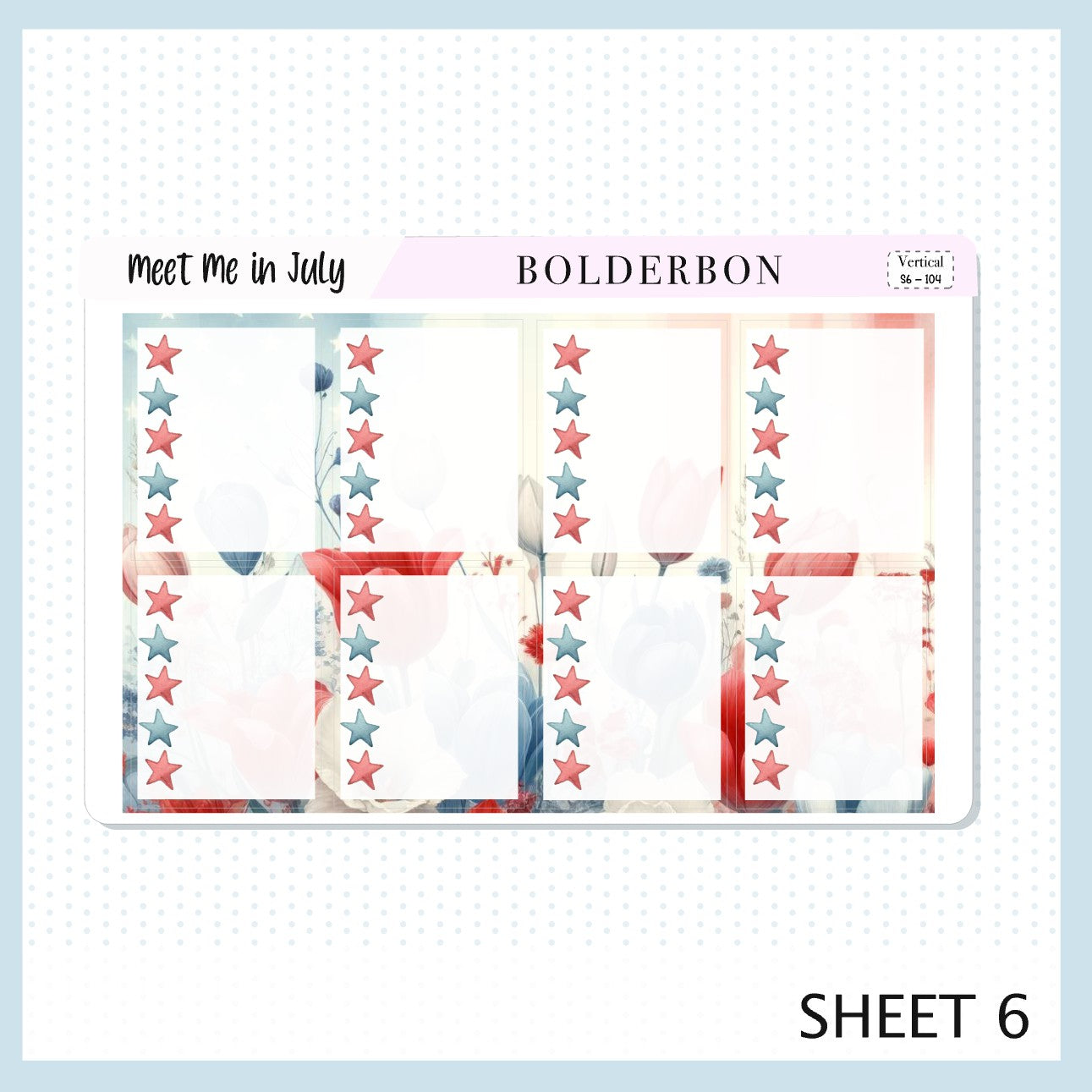 MEET ME IN JULY || 7x9 Vertical Planner Sticker Kit