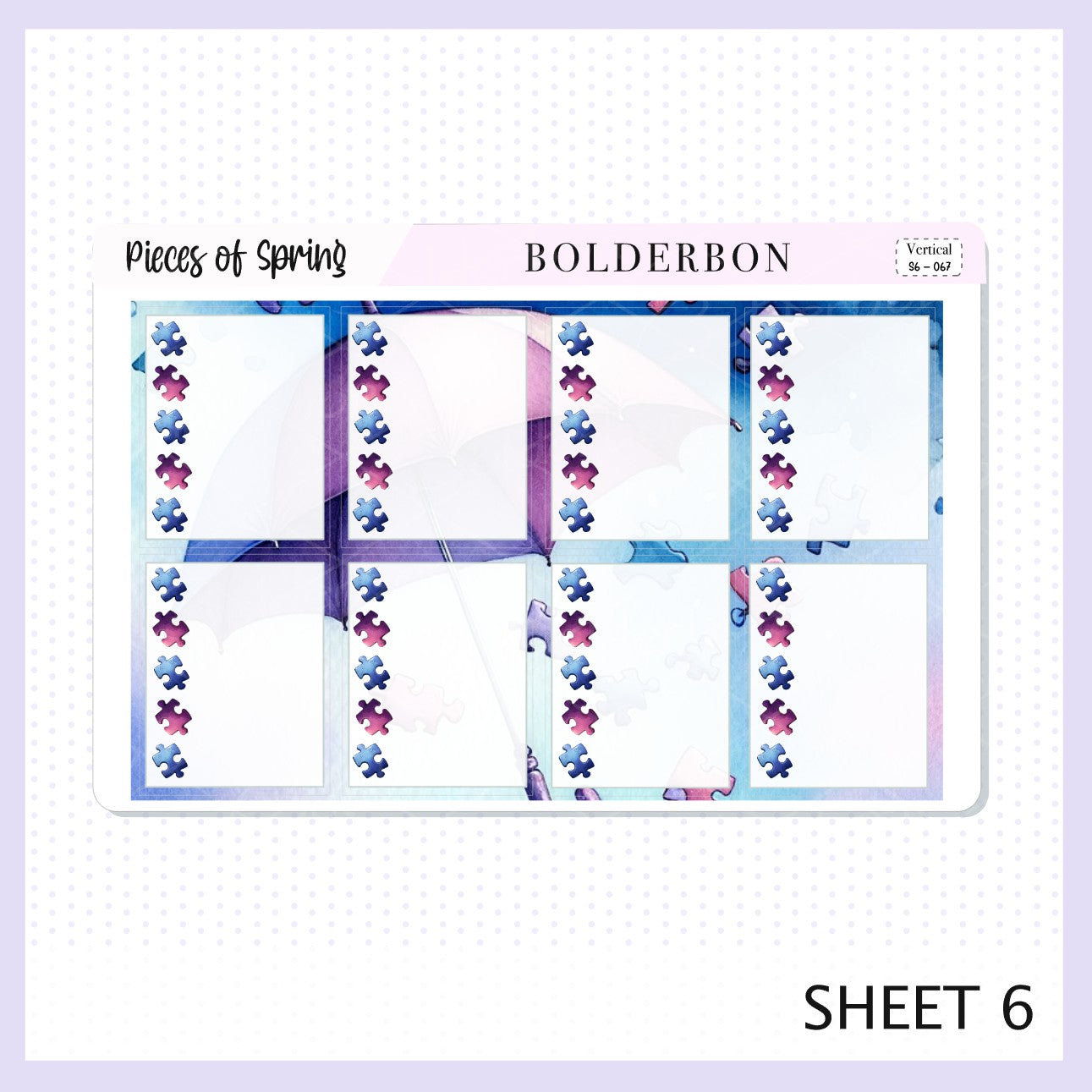PIECES OF SPRING || 7x9 Vertical Planner Sticker Kit