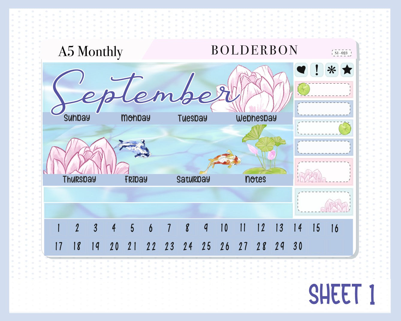 SEPTEMBER A5 MONTHLY KIT || Planner Stickers