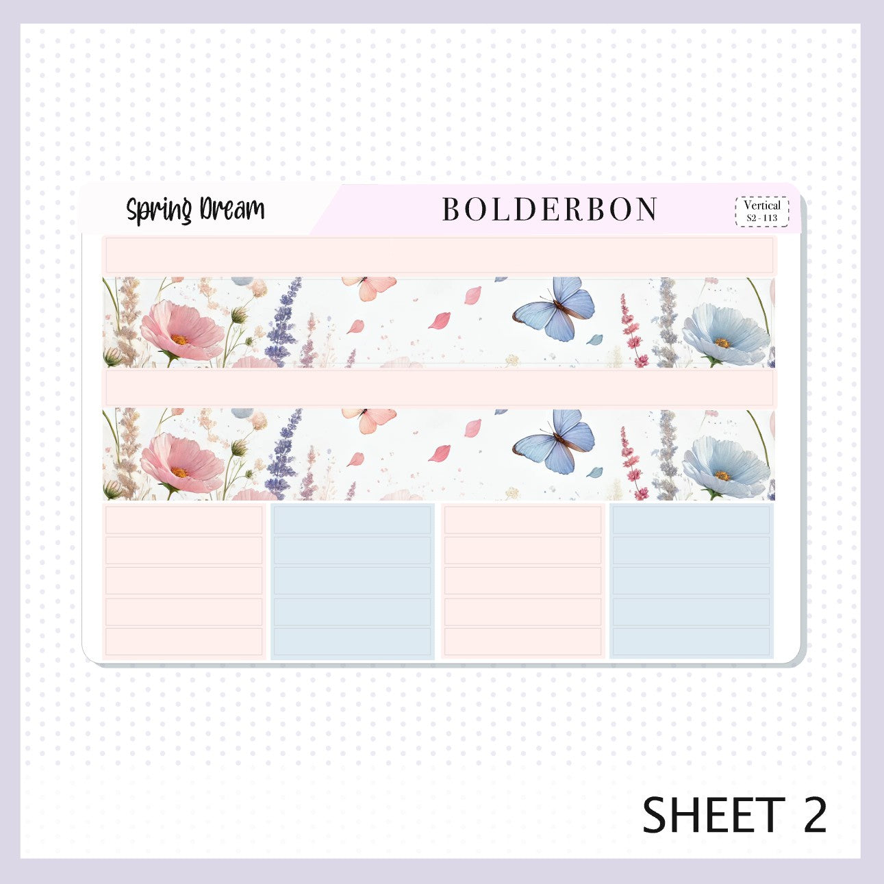 SPRING DREAM || 7x9 Vertical Planner Sticker Kit