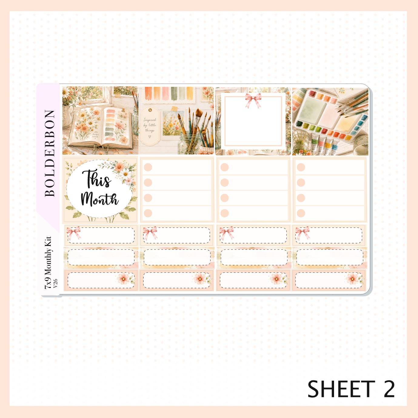 August 7x9 Monthly Sticker Kit