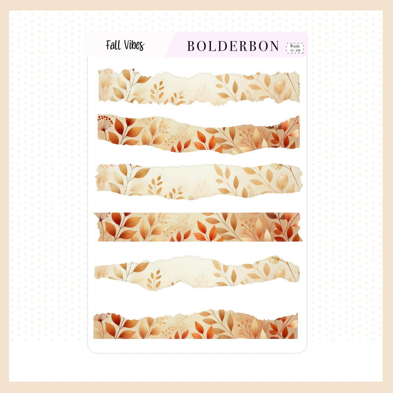 FALL VIBES || Washi Journal Stickers