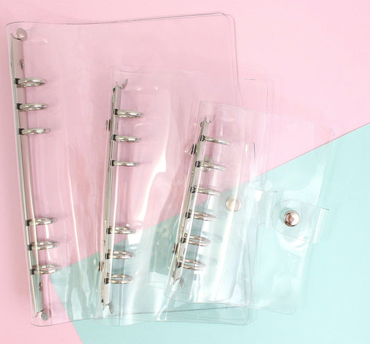 Clear Binder || A5, Personal, Pocket, Clear Planner, Sticker Binder, Plastic Planner ,Translucent