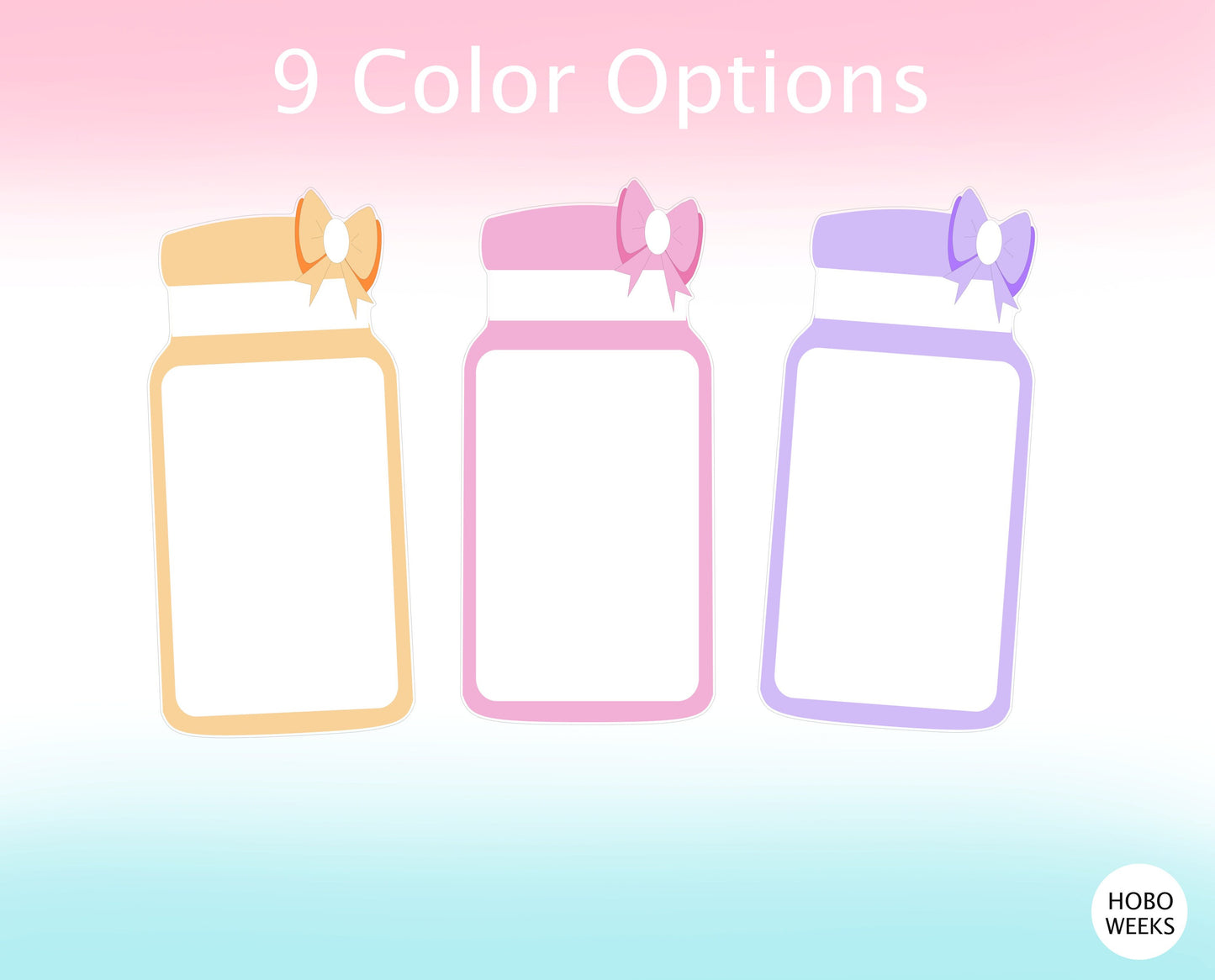BOW MASON JARS || Hobonichi Weeks Stickers