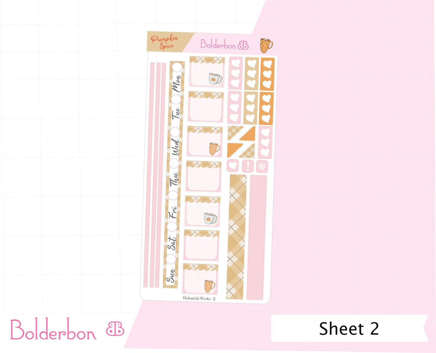 PUMPKIN SPICE || Hobonichi Weeks Planner Sticker Kit