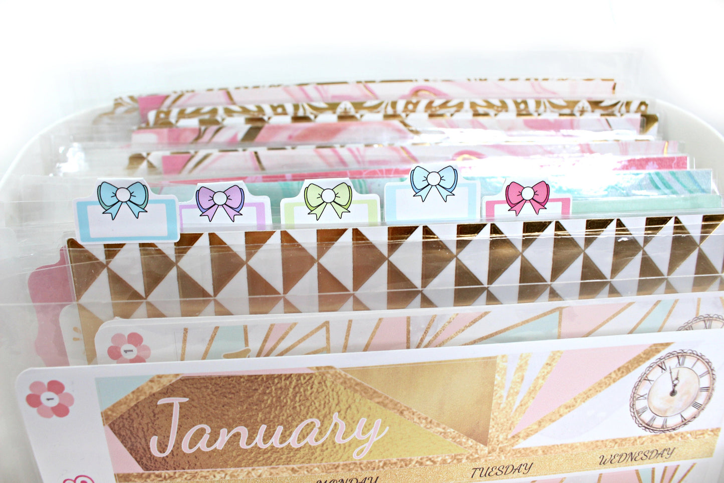 BOW TAB STICKERS || Cute Planner Divider Stickers