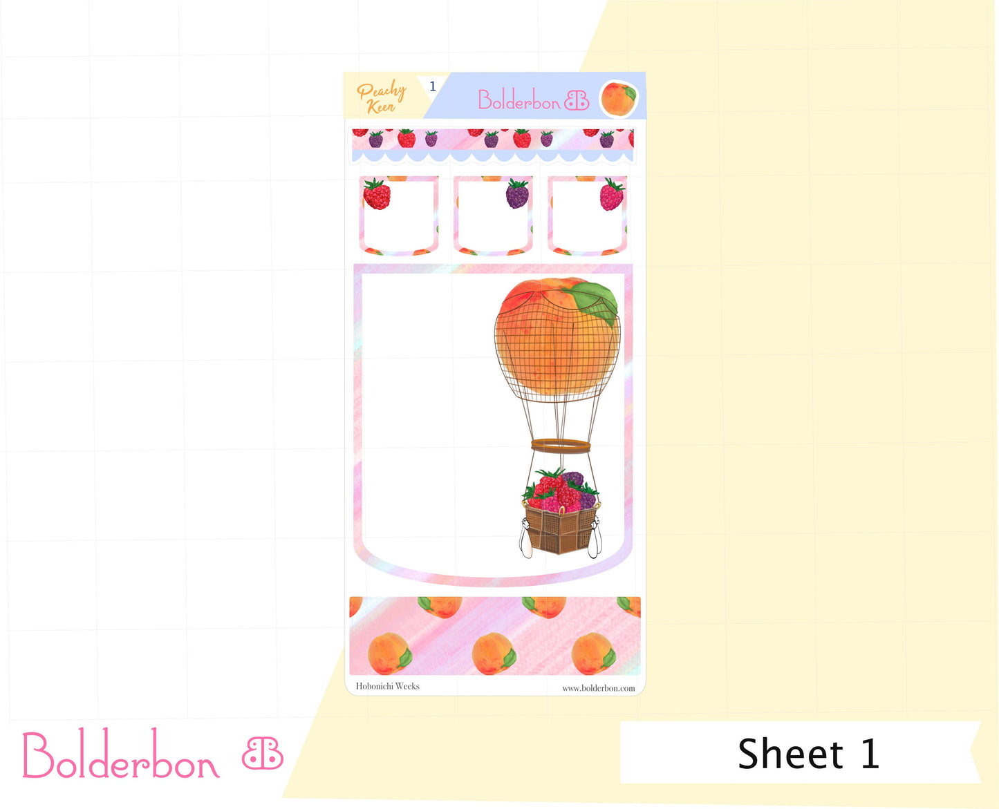 PEACHY KEEN || Hobonichi Weeks Planner Sticker Kit