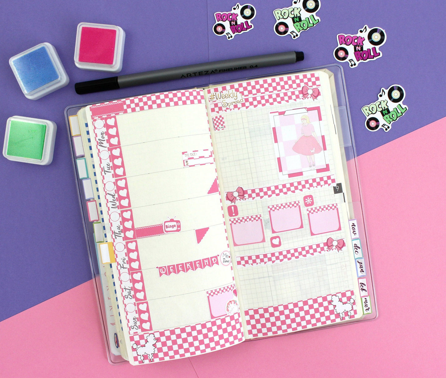 PINK LADY || Hobonichi Weeks Planner Sticker Kit