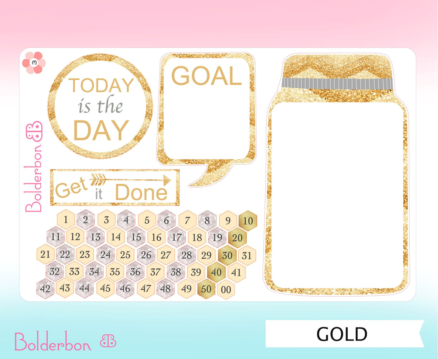GOAL TRACKER || Mason Jar Planner Stickers