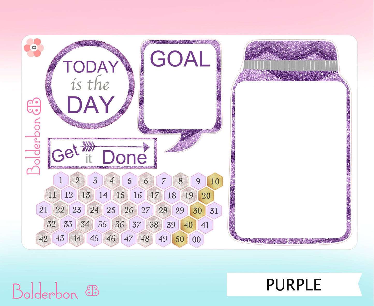 GOAL TRACKER || Mason Jar Planner Stickers