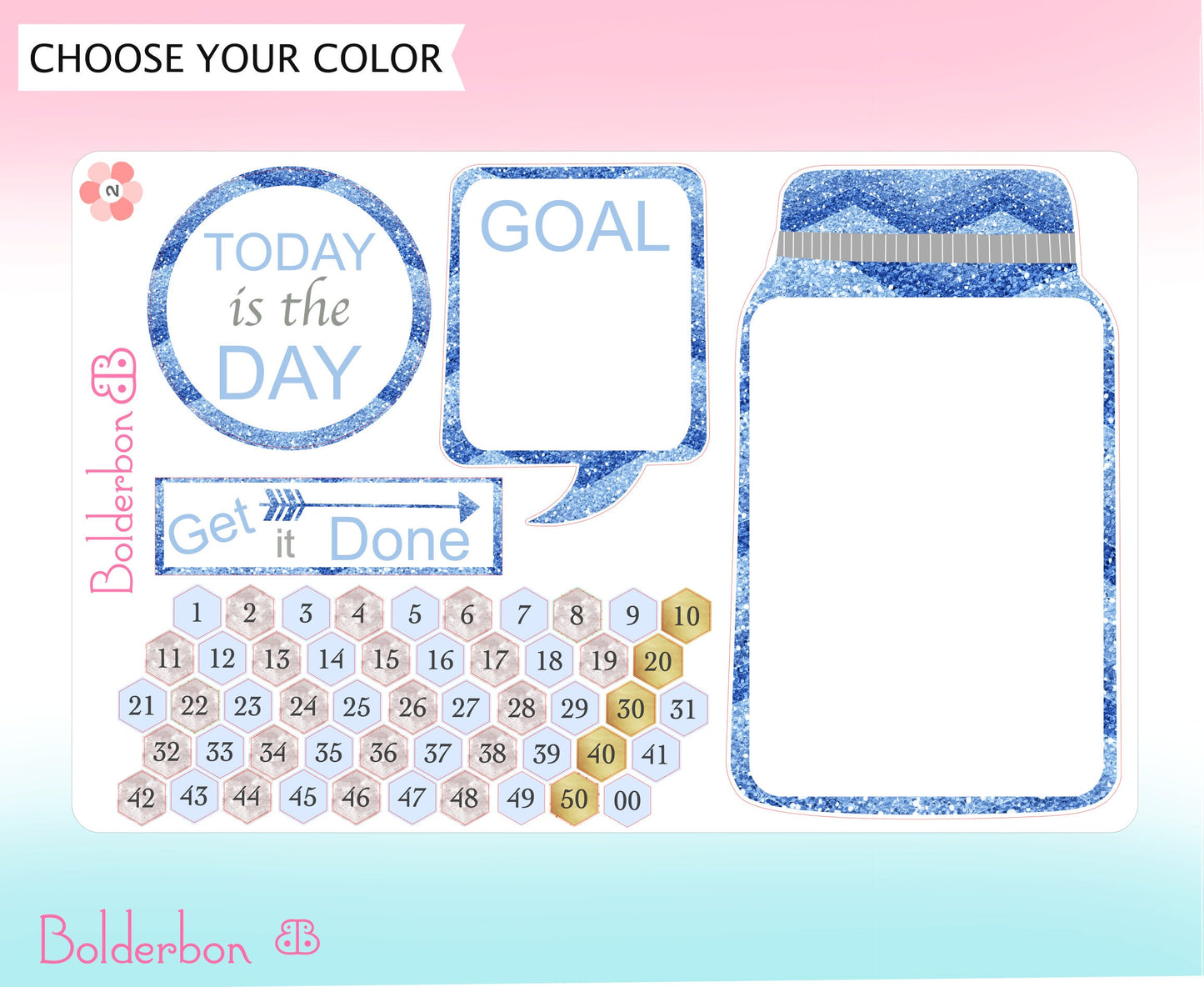 GOAL TRACKER || Mason Jar Planner Stickers