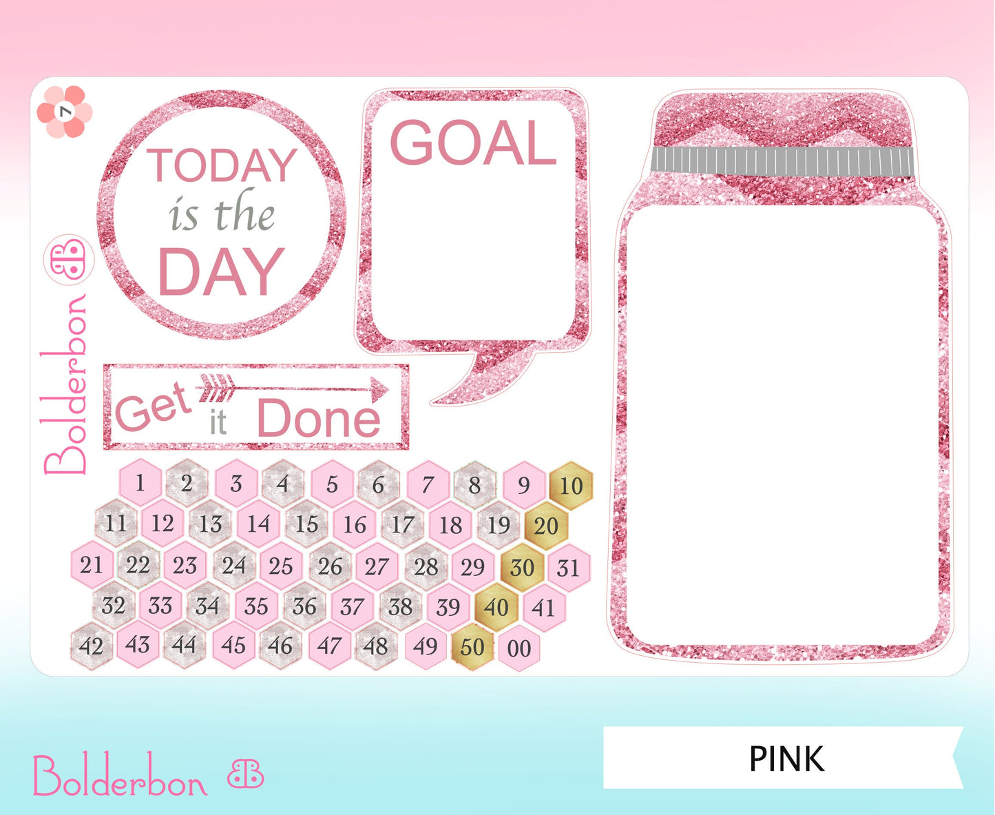 GOAL TRACKER || Mason Jar Planner Stickers