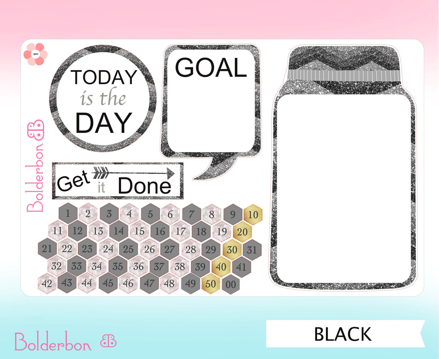 GOAL TRACKER || Mason Jar Planner Stickers