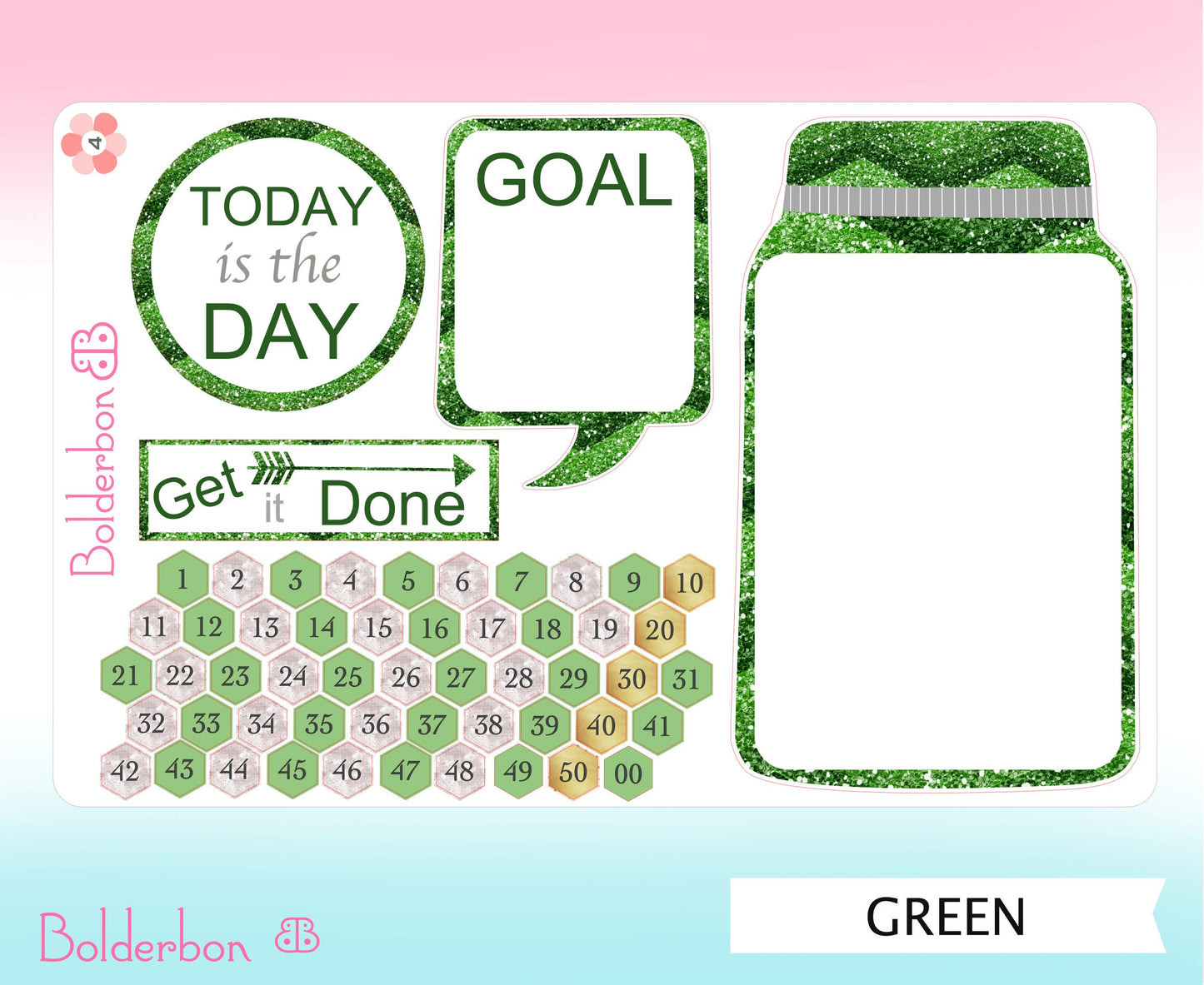 GOAL TRACKER || Mason Jar Planner Stickers