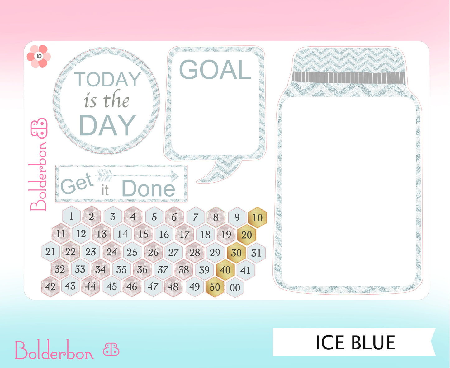 GOAL TRACKER || Mason Jar Planner Stickers