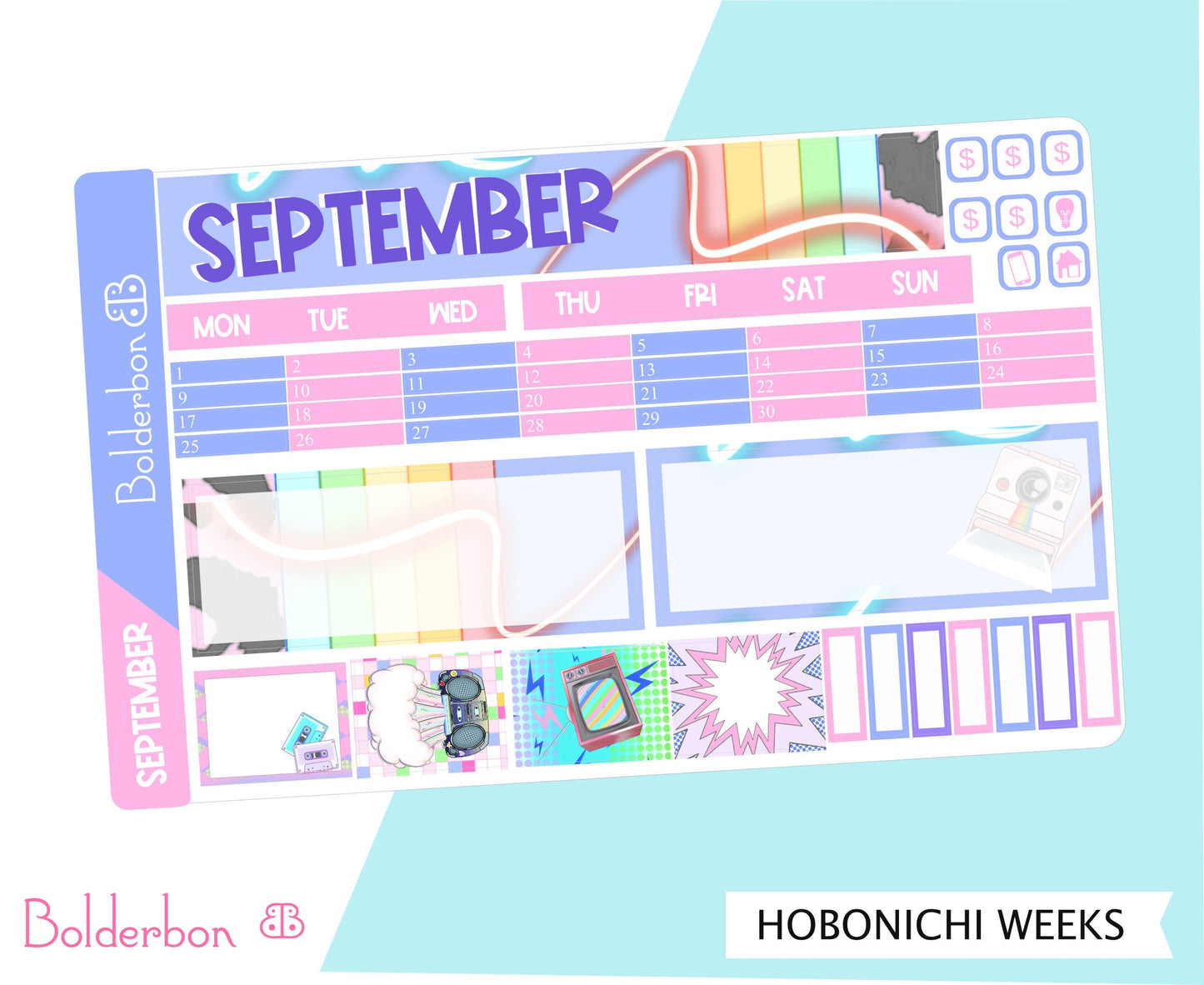 SEPTEMBER Hobonichi Weeks || Monthly Planner Stickers