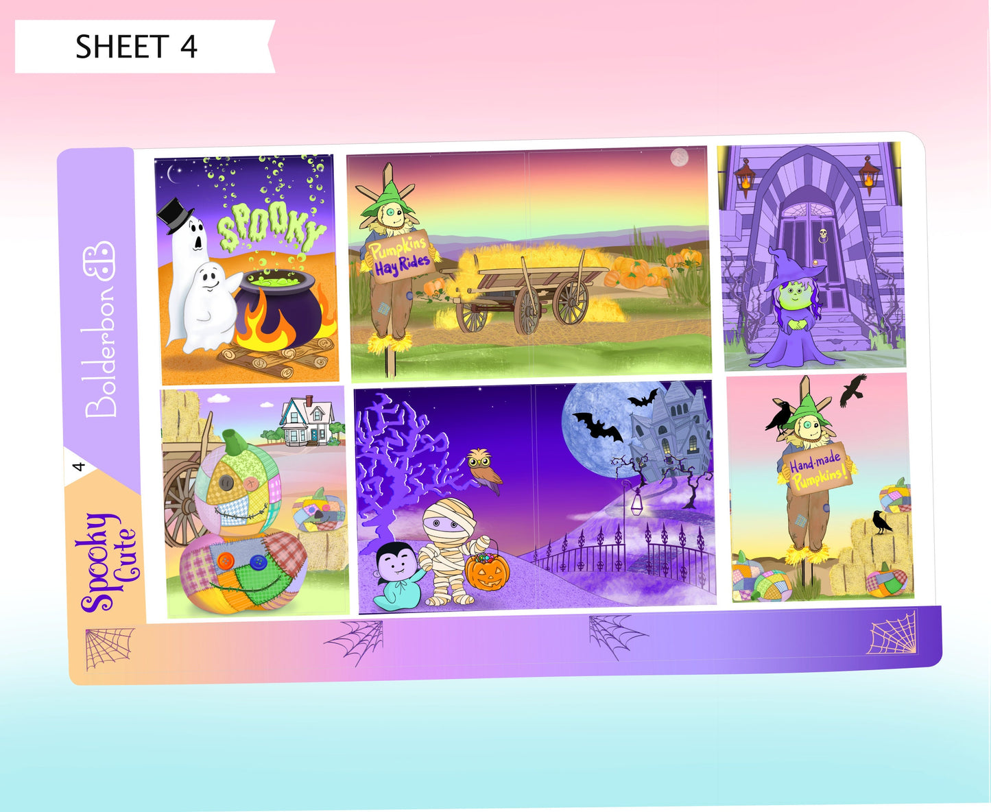 SPOOKY CUTE || 7x9 Vertical Planner Sticker Kit