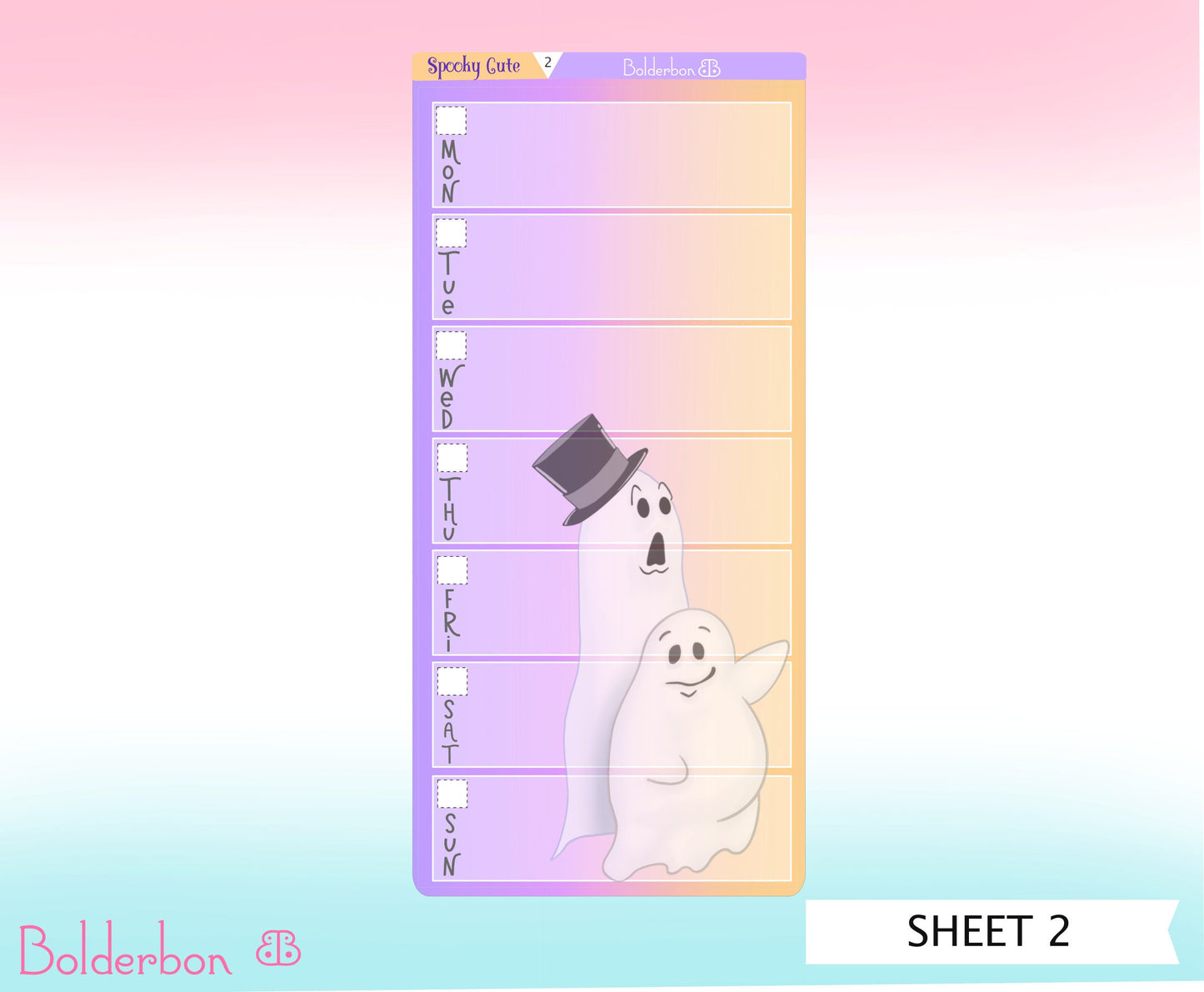 SPOOKY CUTE || Hobonichi Weeks Planner Sticker Kit