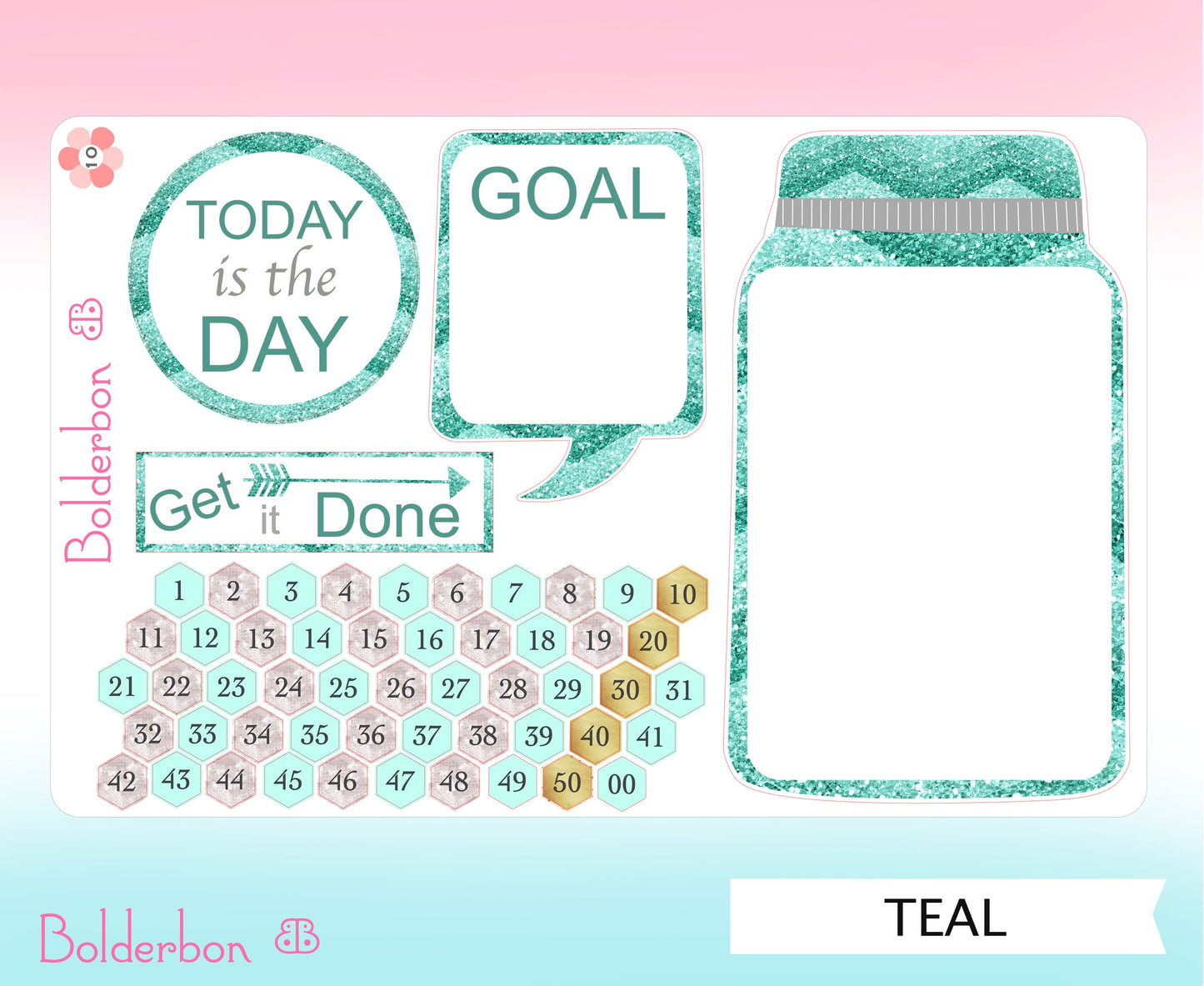 GOAL TRACKER || Mason Jar Planner Stickers