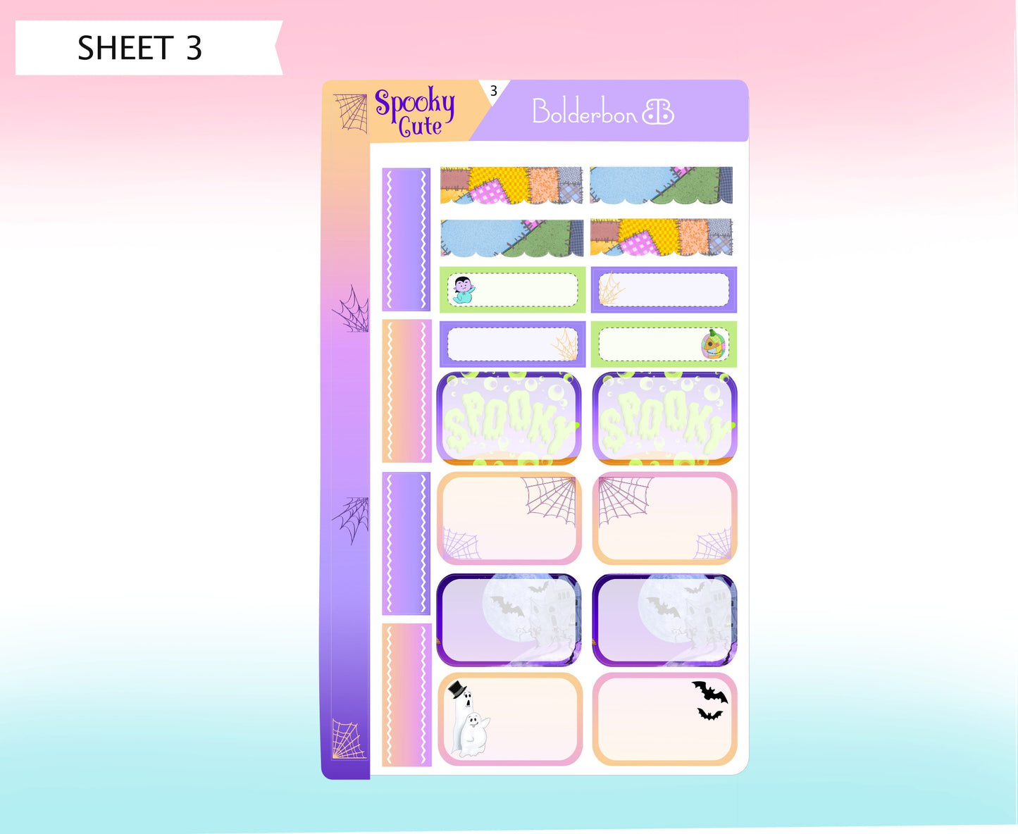 SPOOKY CUTE || 7x9 Vertical Planner Sticker Kit