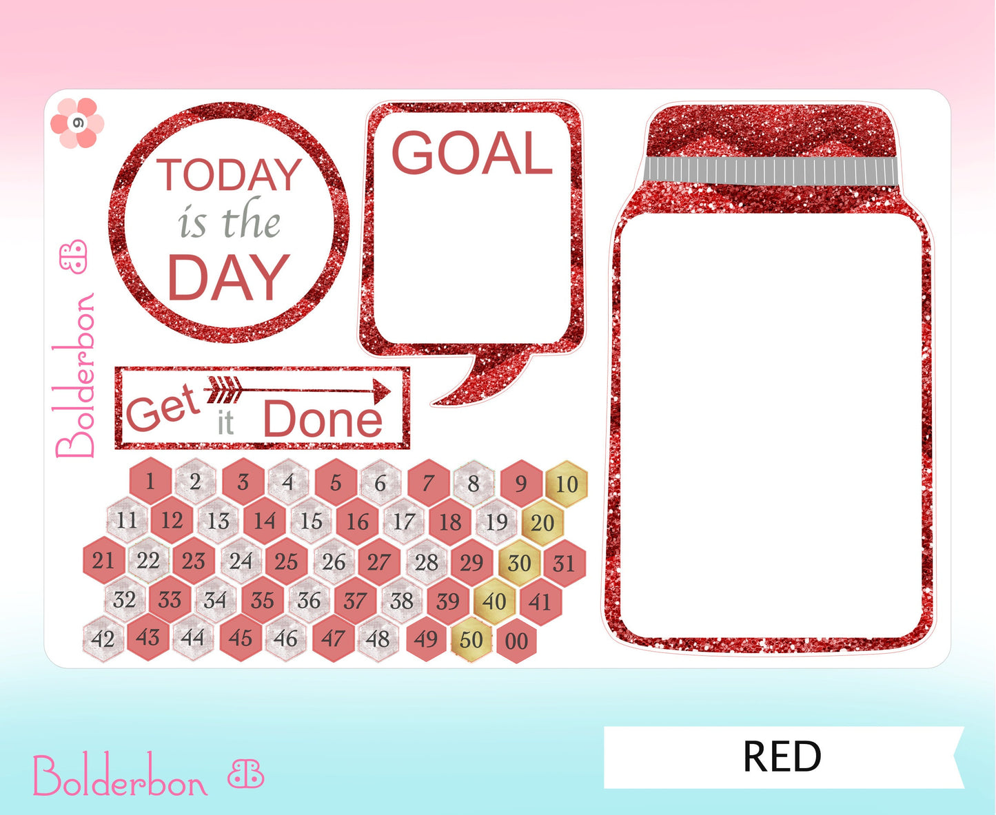 GOAL TRACKER || Mason Jar Planner Stickers