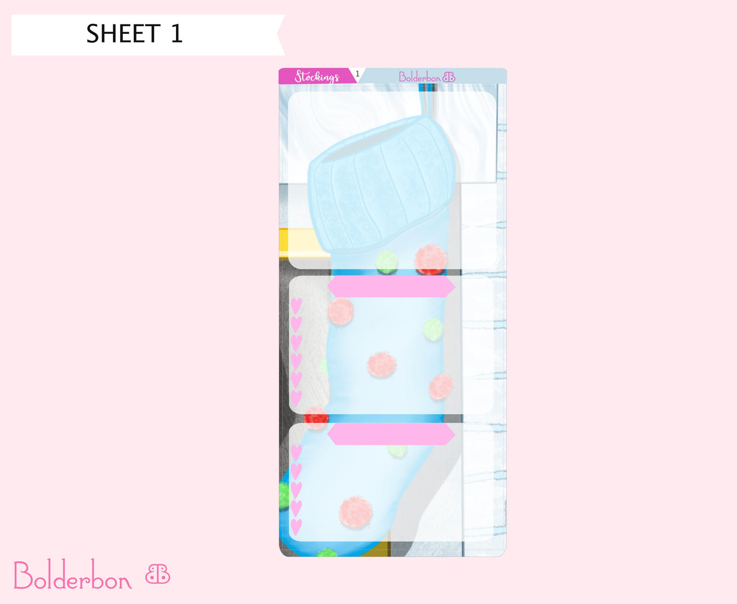 STOCKINGS || Hobonichi Weeks Planner Sticker Kit
