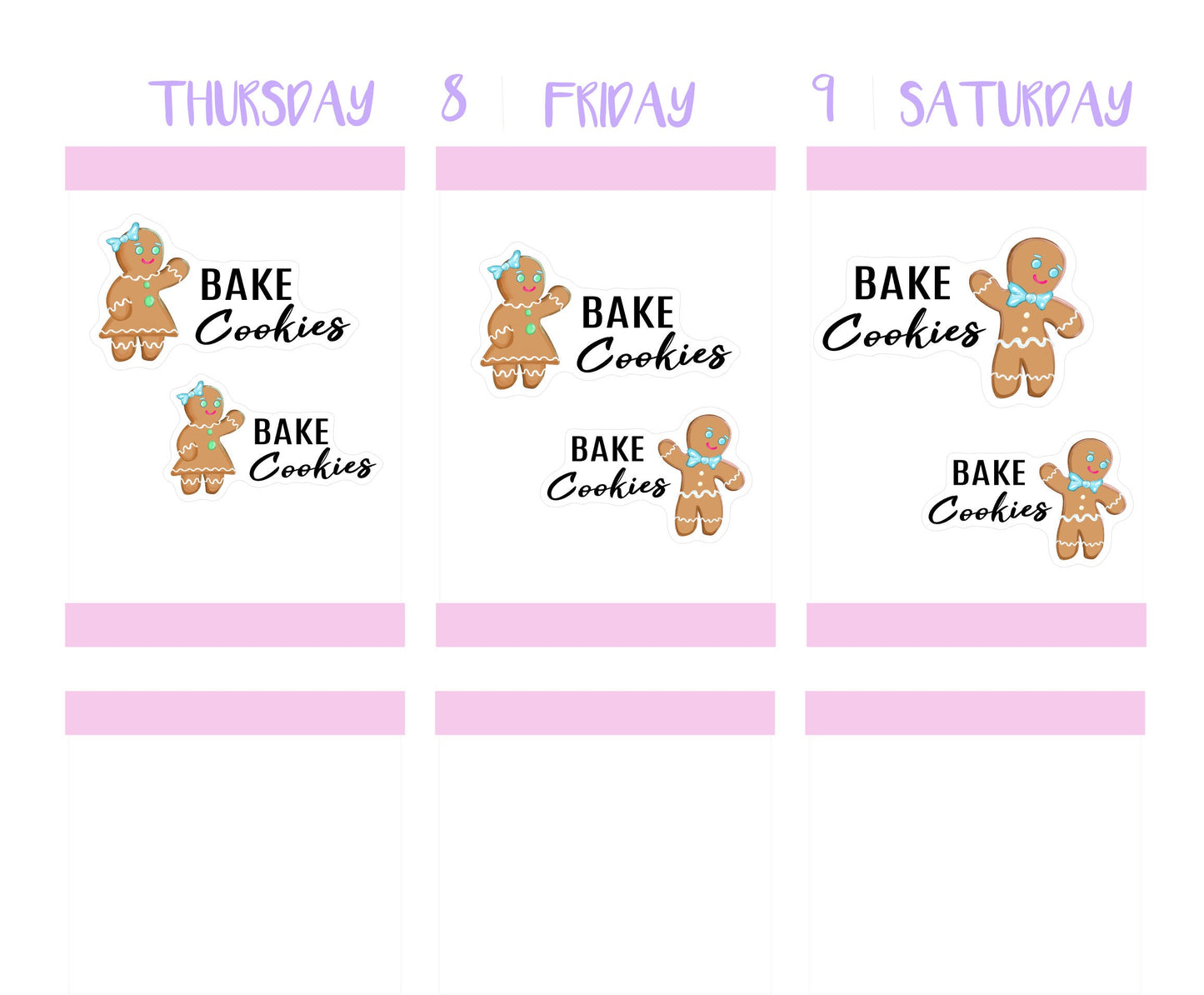 BAKE COOKIES || Planner Stickers
