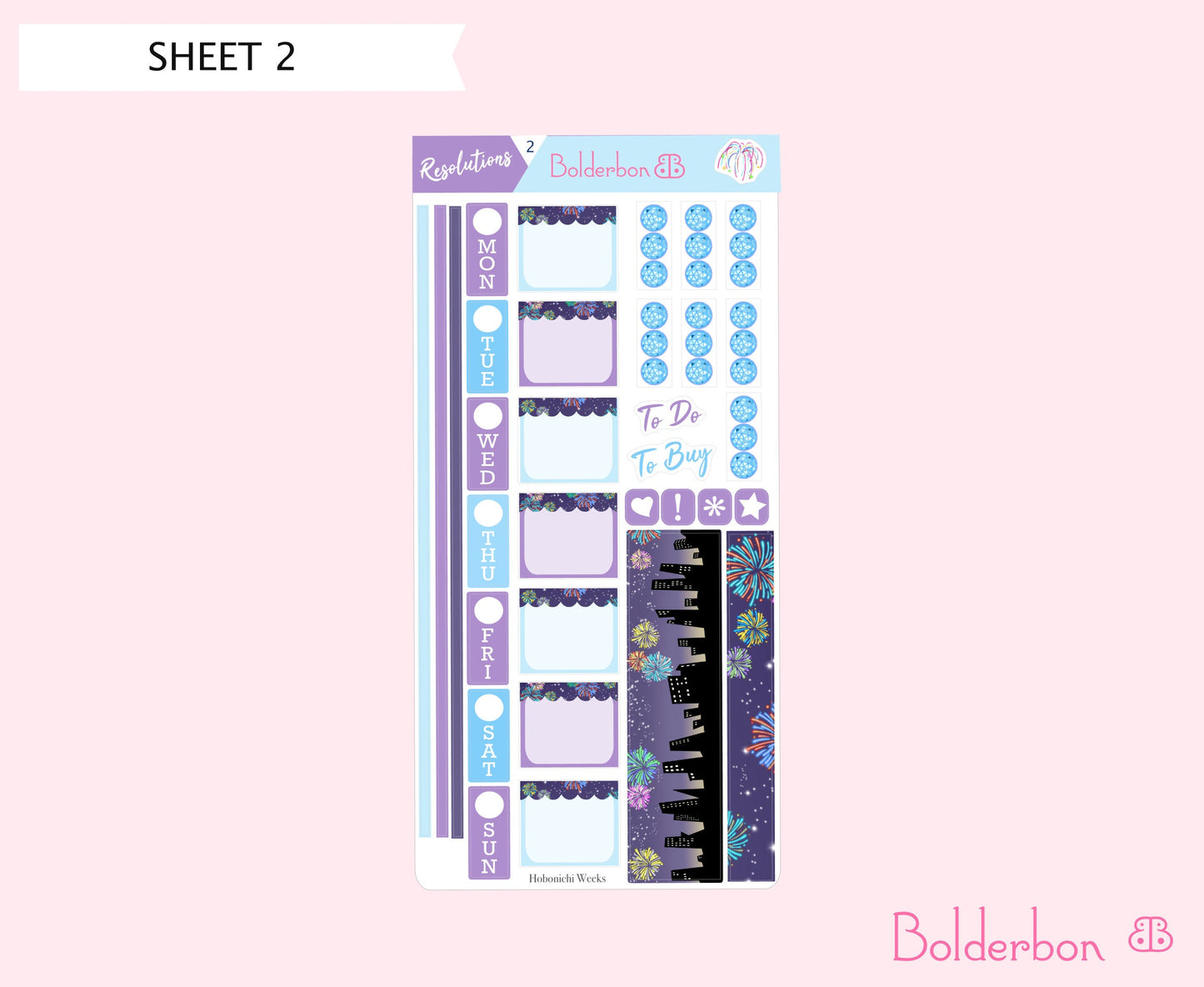 RESOLUTIONS NEW YEAR || Hobonichi Weeks Planner Sticker Kit