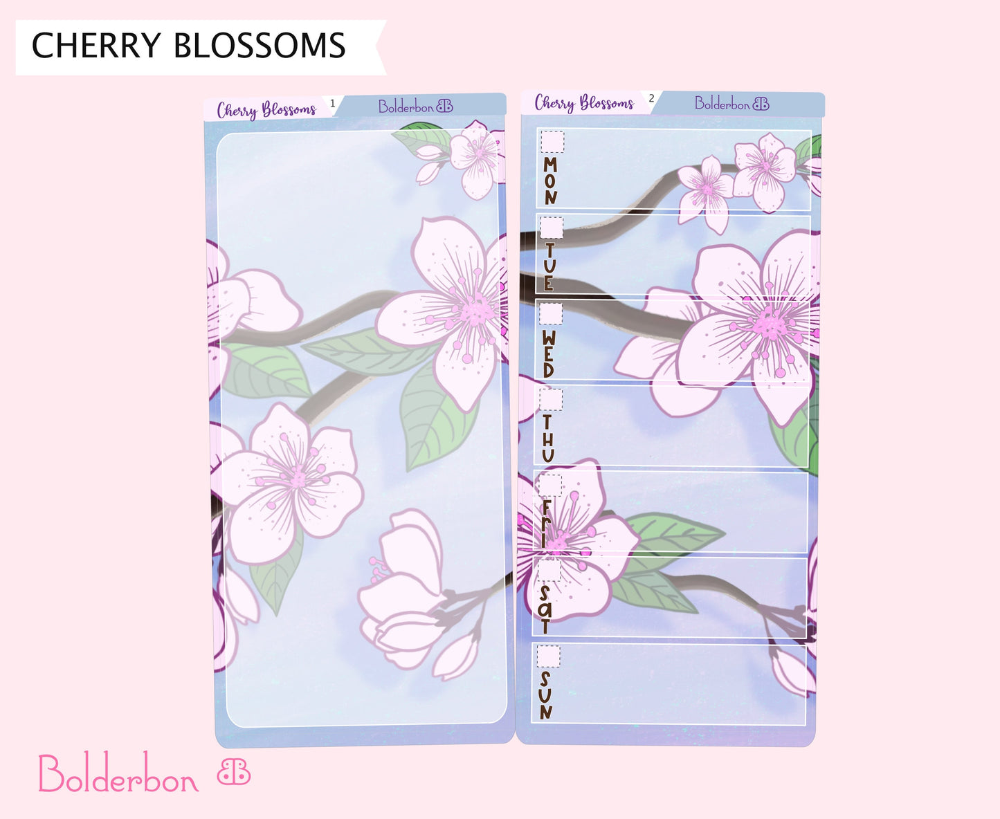 CHERRY BLOSSOMS || Hobonichi Weeks Planner Sticker Kit