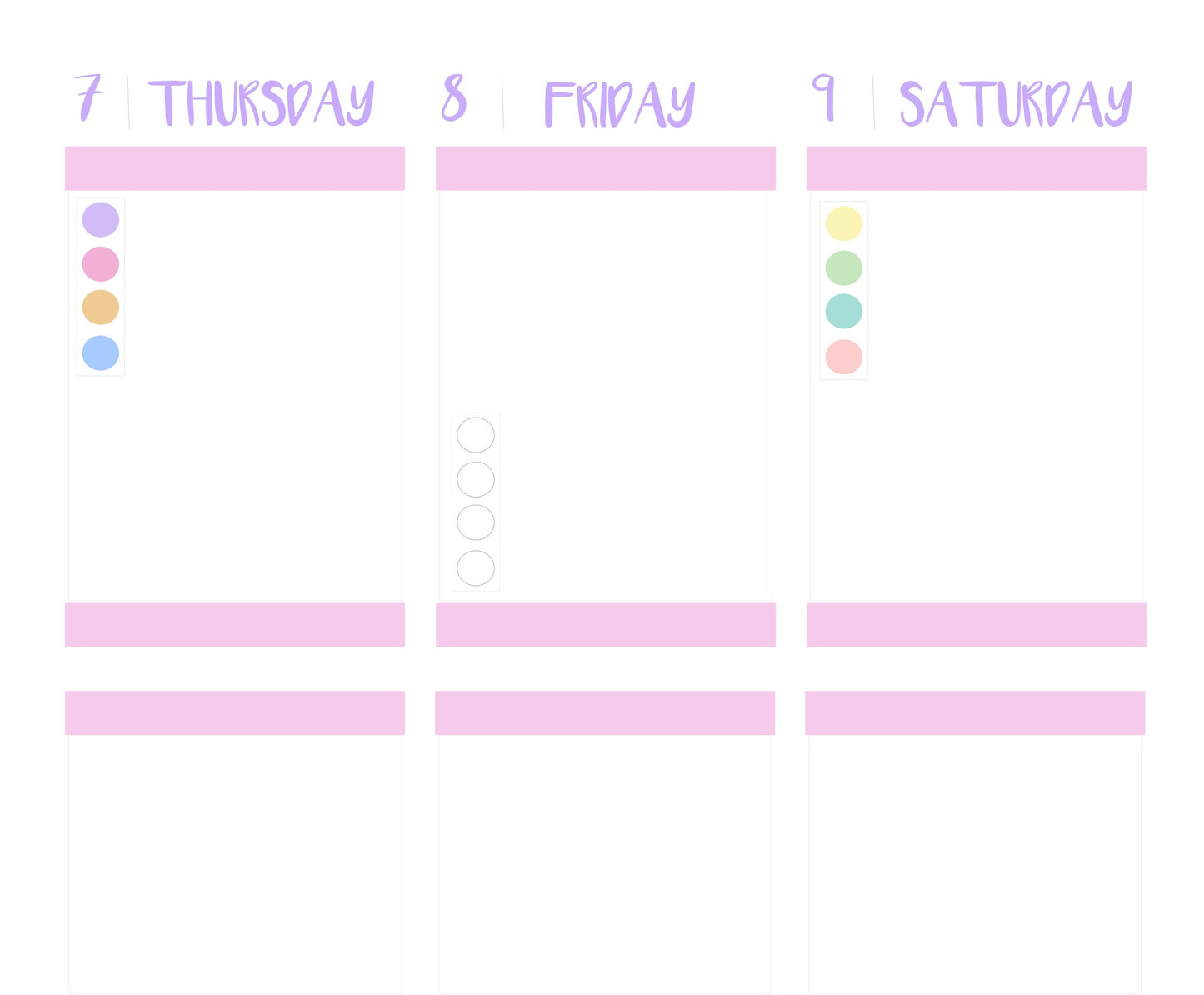 MINI DOT CHECKLIST || Colorful, Black and White Planner Stickers