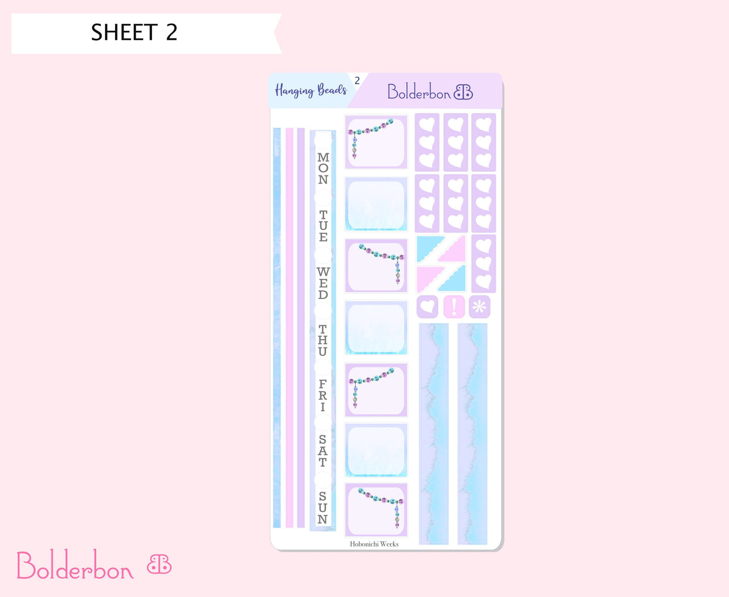 HANGING BEADS || Hobonichi Weeks Planner Sticker Kit