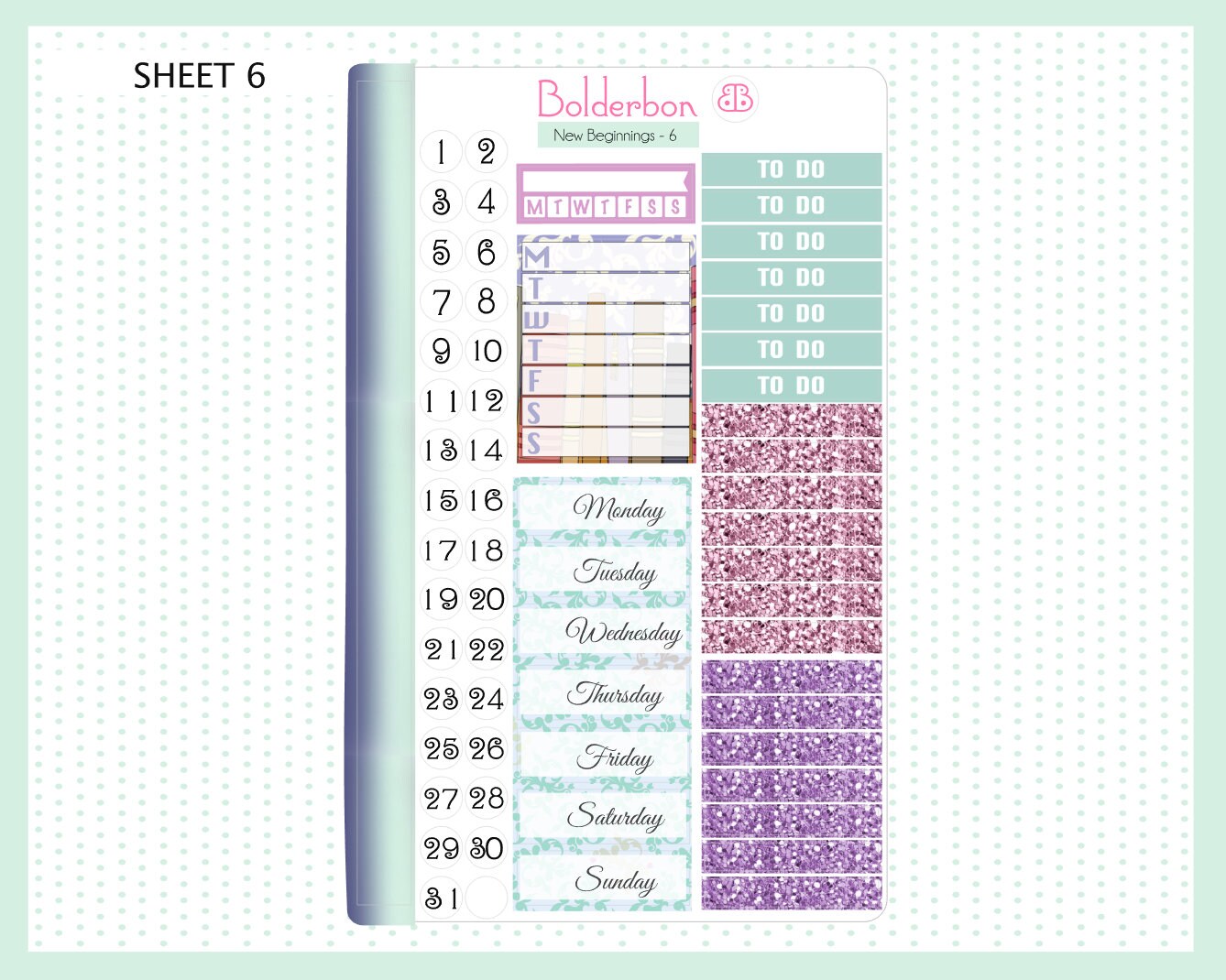 NEW BEGINNINGS || 7x9 Vertical Planner Sticker Kit