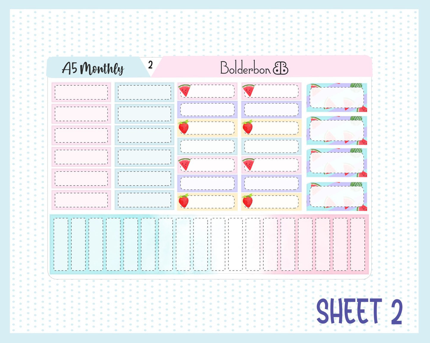 JULY A5 MONTHLY || Planner Sticker Kit