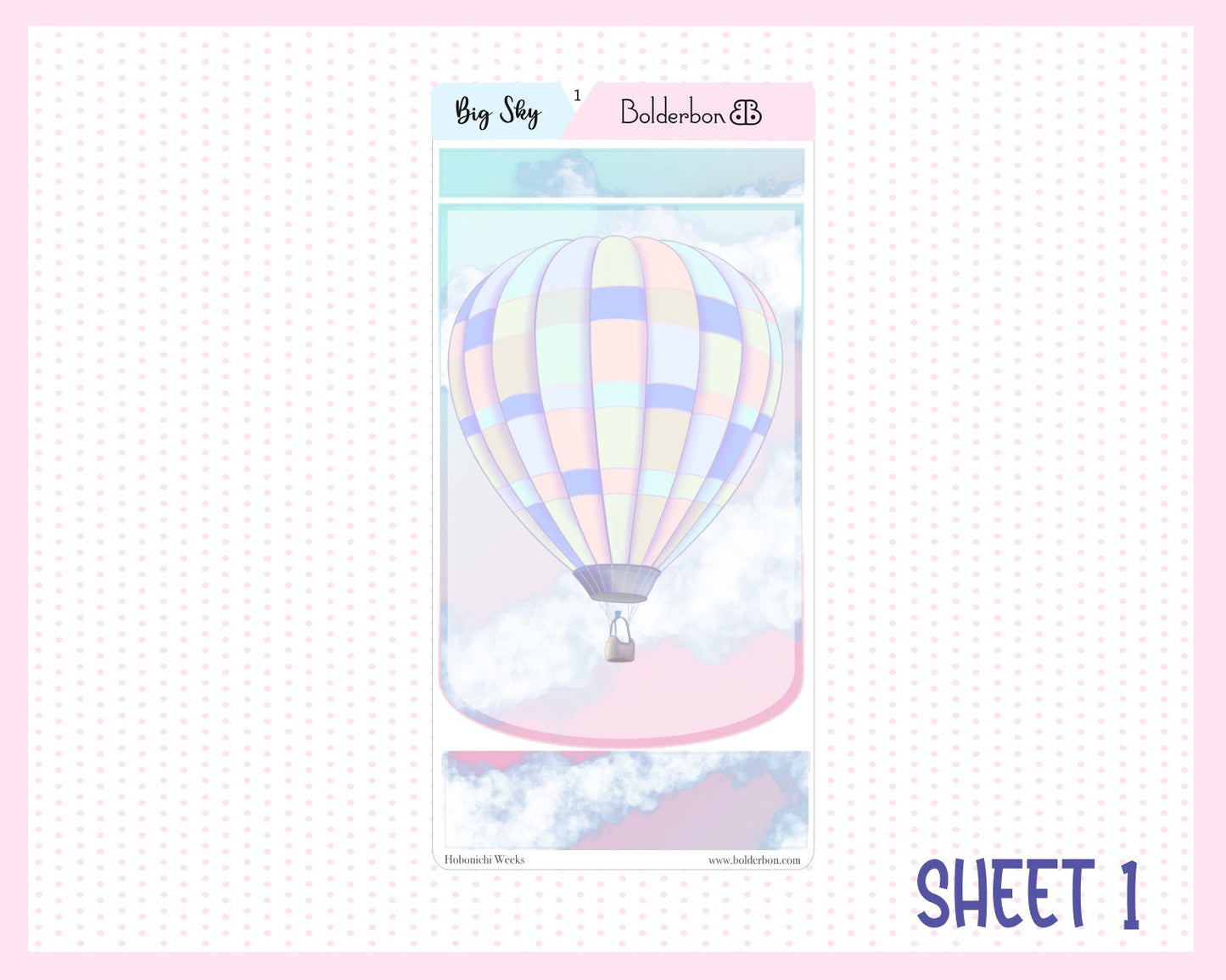 BIG SKY || Hobonichi Weeks Planner Sticker Kit