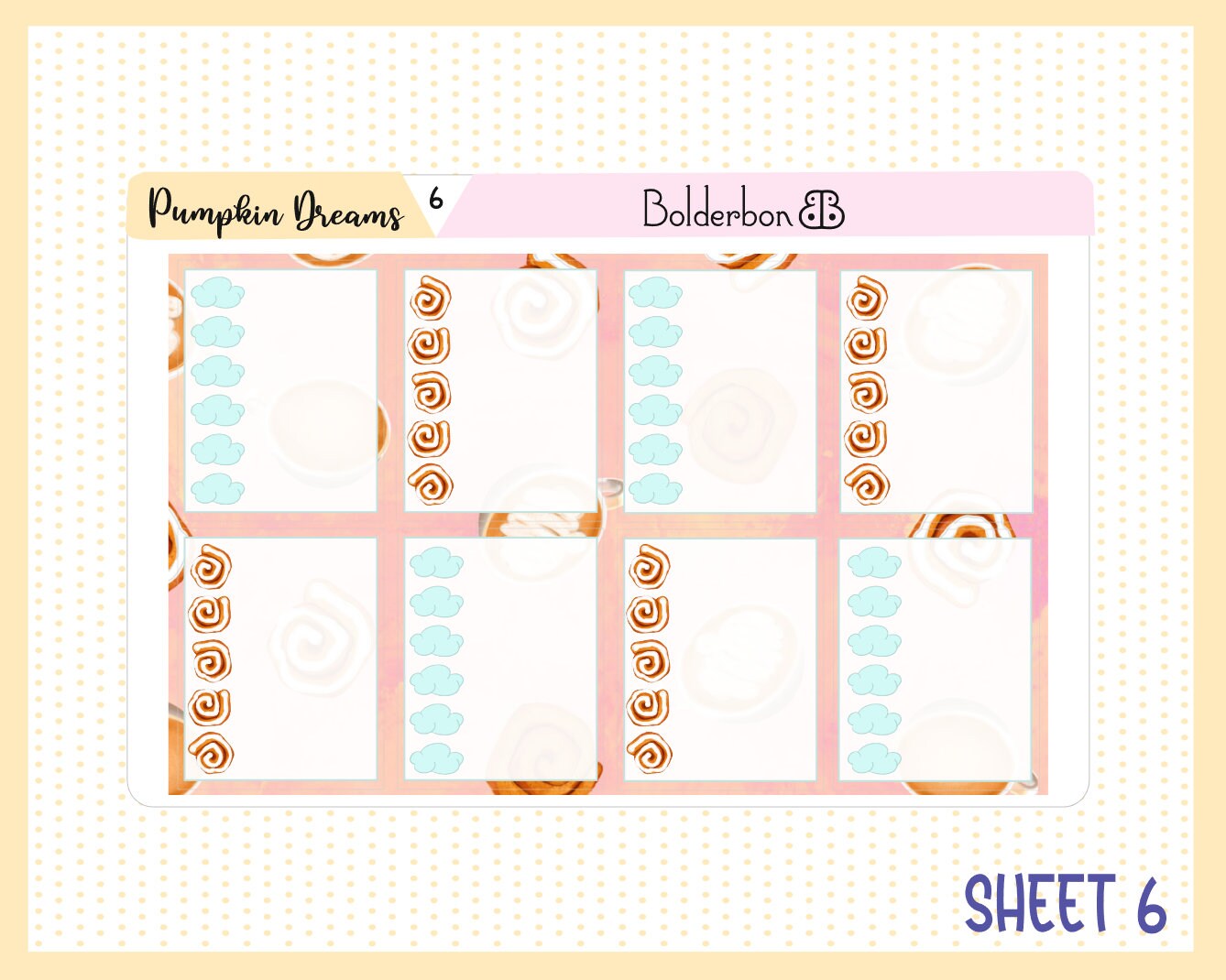 PUMPKIN DREAMS || 7x9 Vertical Planner Sticker Kit