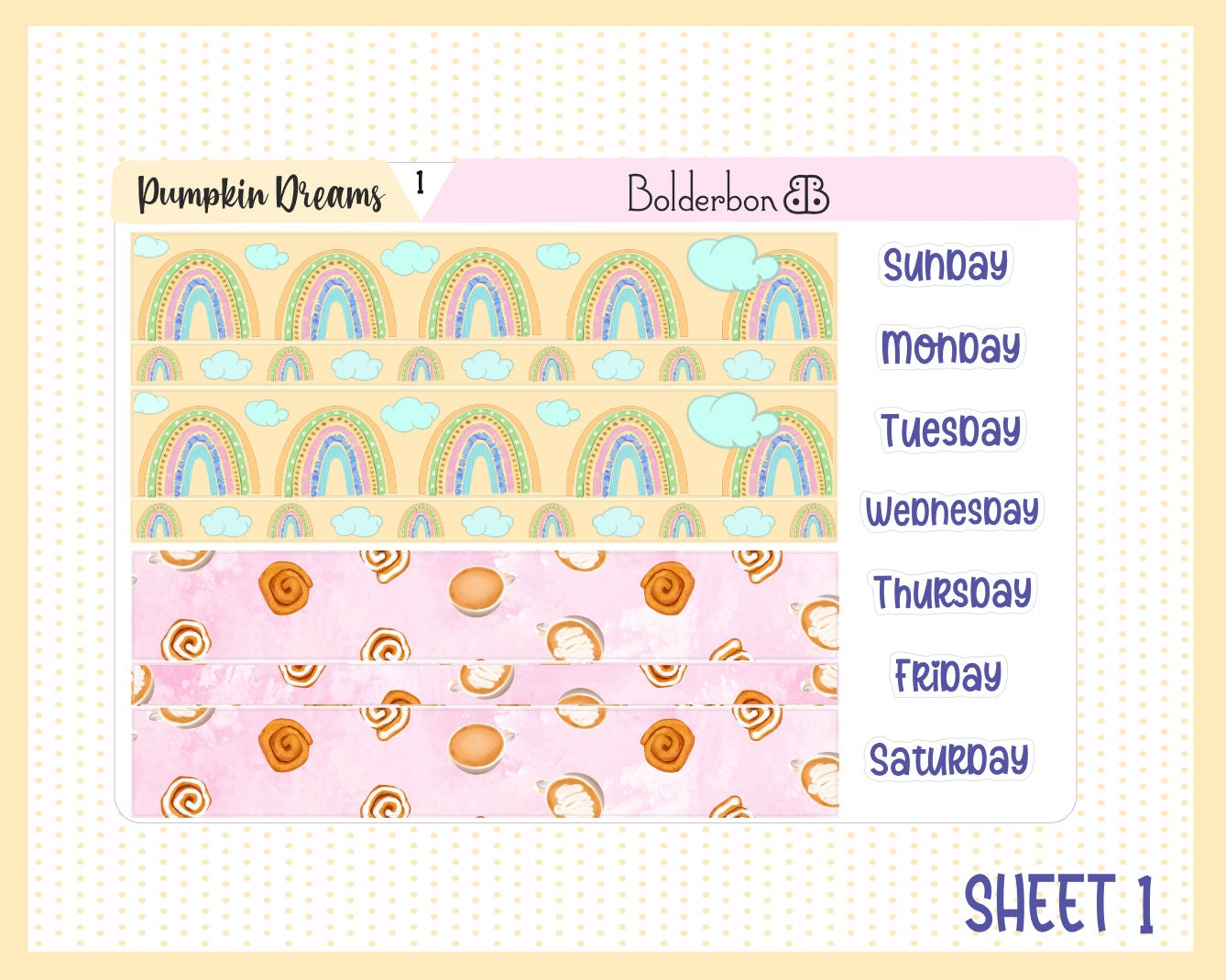 PUMPKIN DREAMS || A5 Daily Duo Planner Sticker Kit