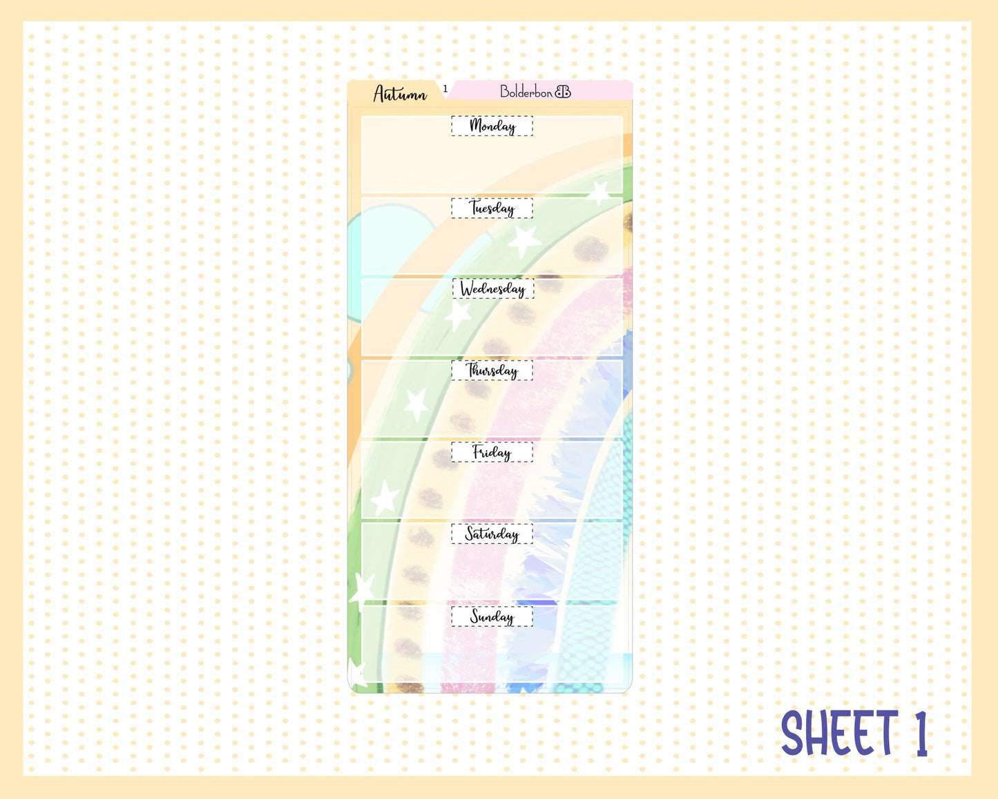 AUTUMN LIGHT || Hobonichi Weeks Planner Sticker Kit