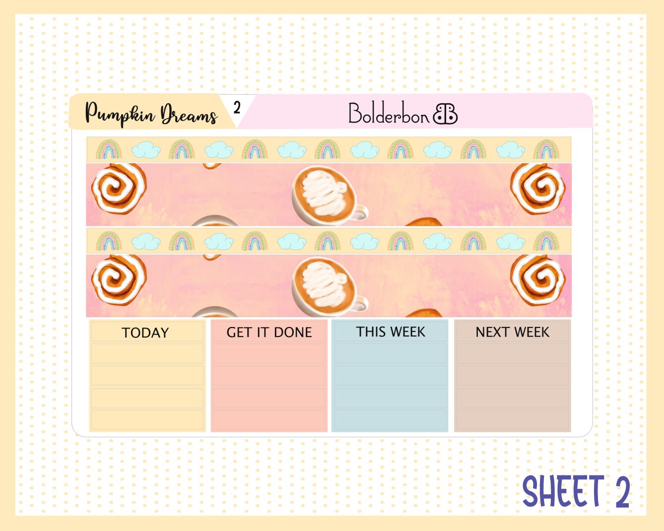 PUMPKIN DREAMS || 7x9 Vertical Planner Sticker Kit