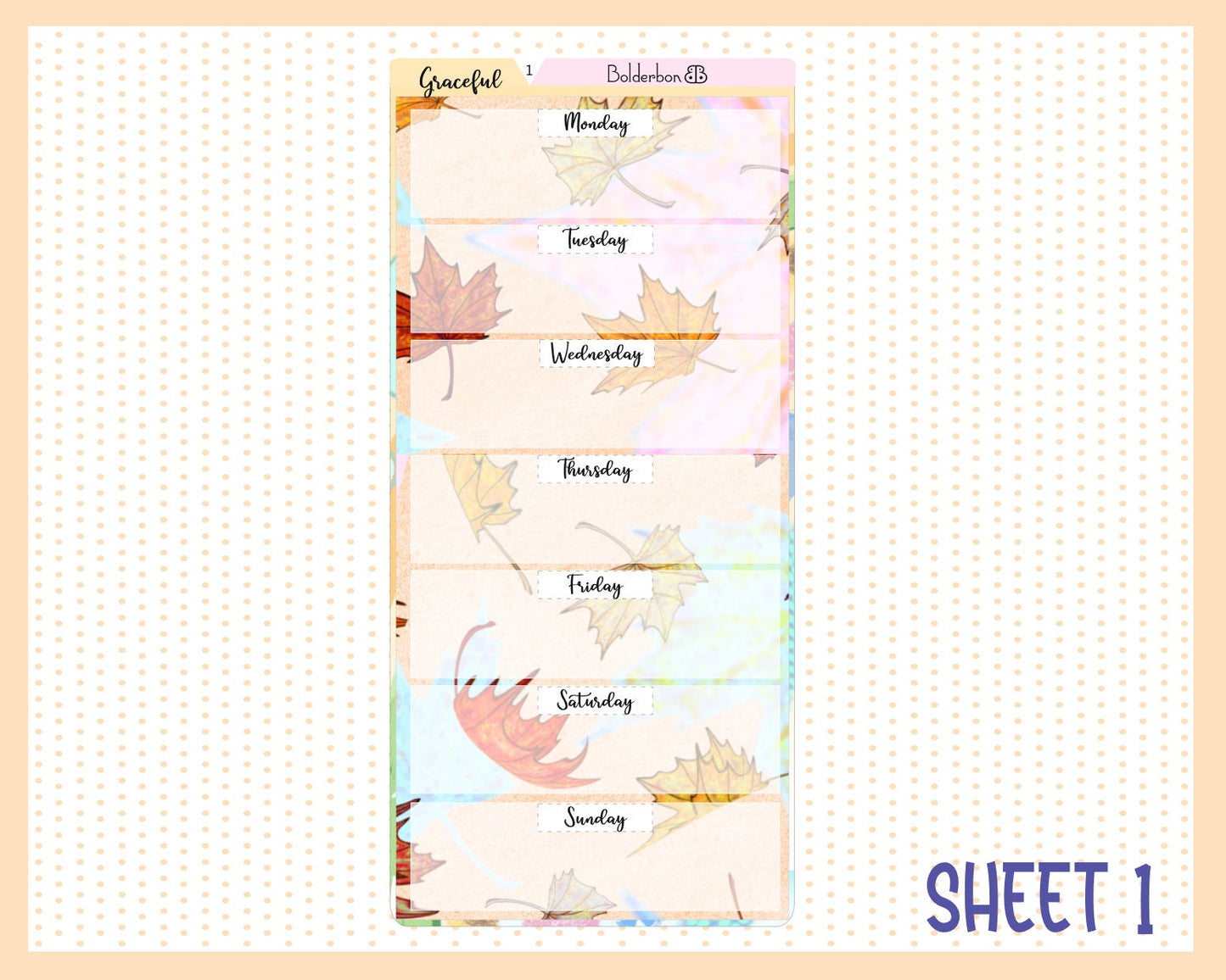 GRACEFUL || Hobonichi Weeks Planner Sticker Kit