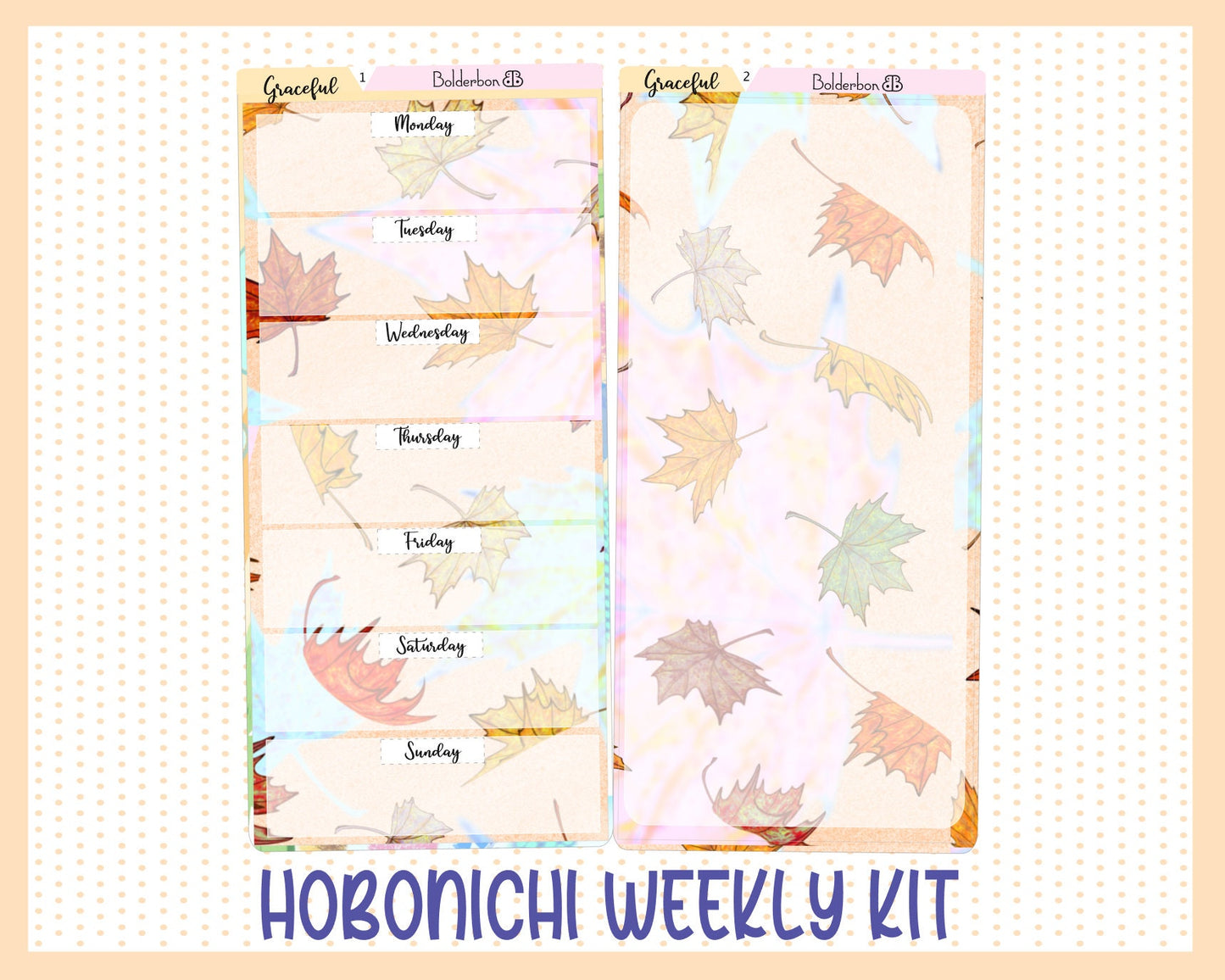 GRACEFUL || Hobonichi Weeks Planner Sticker Kit