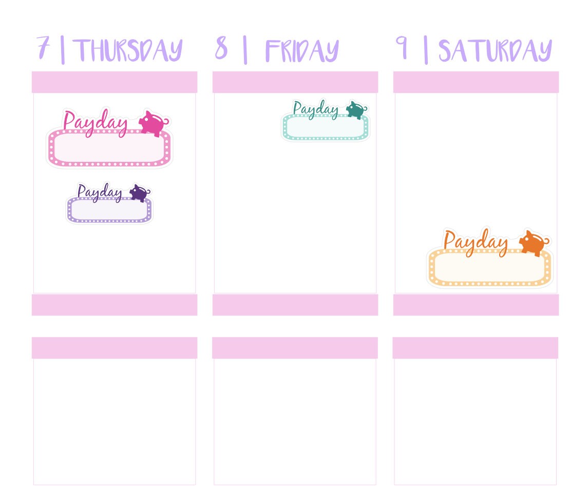 PAYDAY || Functional Planner Stickers