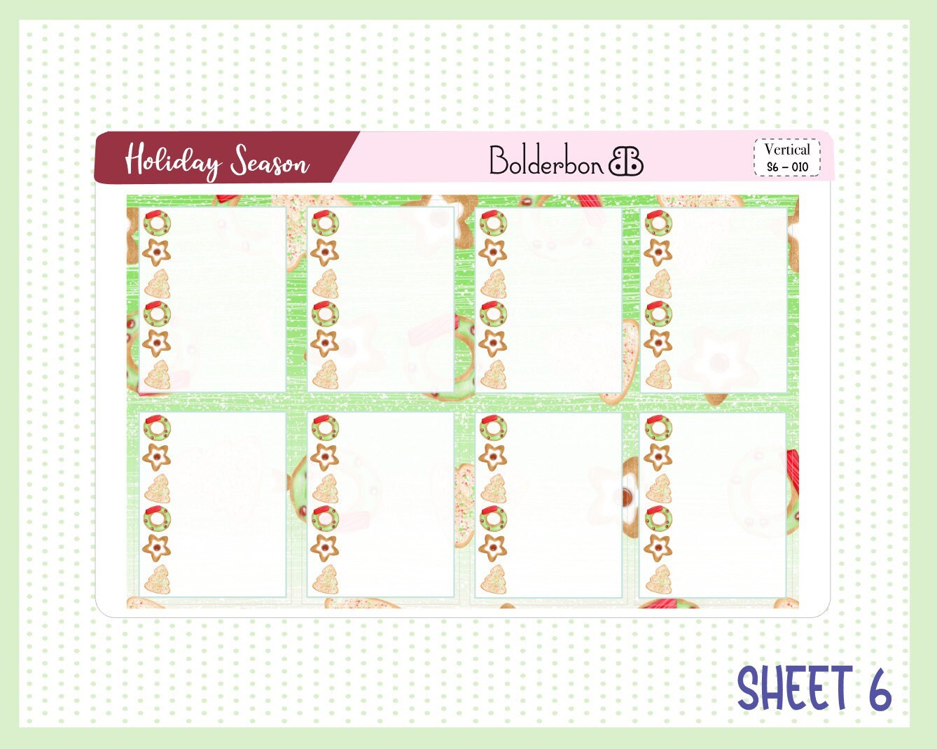 HOLIDAY SEASON || 7x9 Vertical Planner Sticker Kit