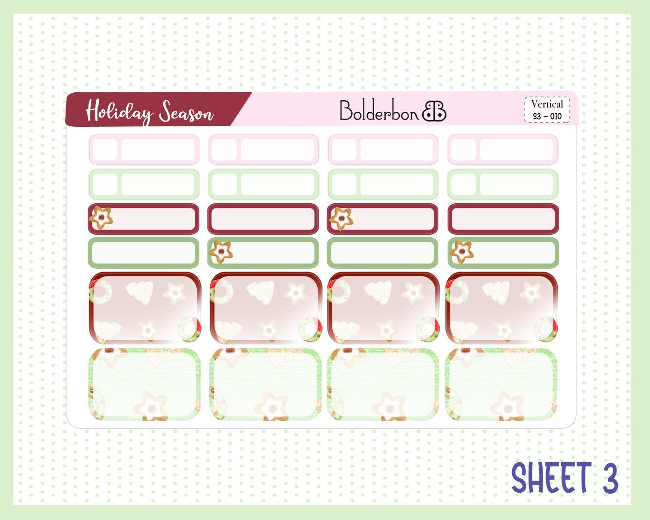 HOLIDAY SEASON || 7x9 Vertical Planner Sticker Kit
