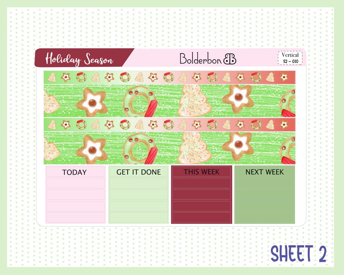 HOLIDAY SEASON || 7x9 Vertical Planner Sticker Kit