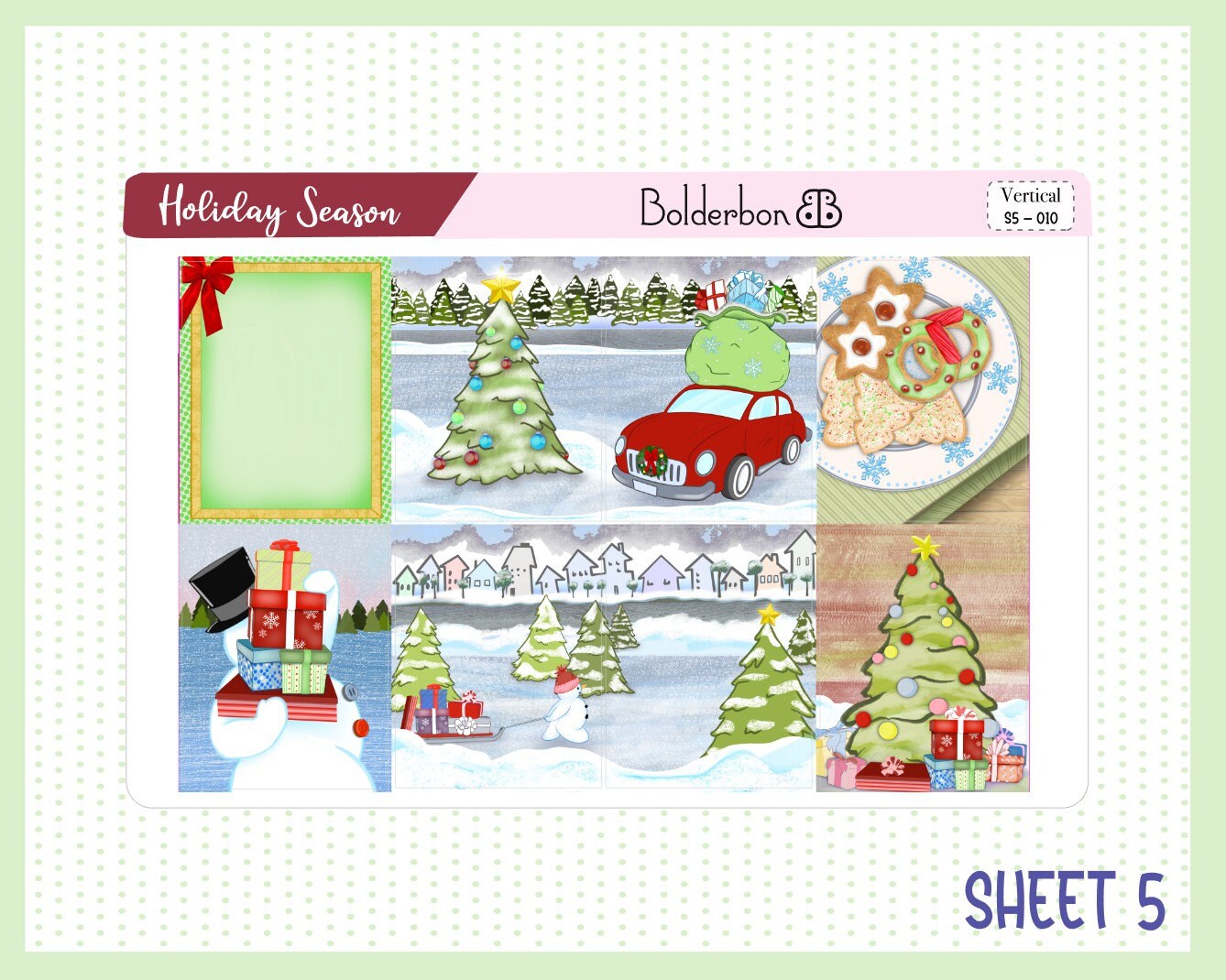 HOLIDAY SEASON || 7x9 Vertical Planner Sticker Kit