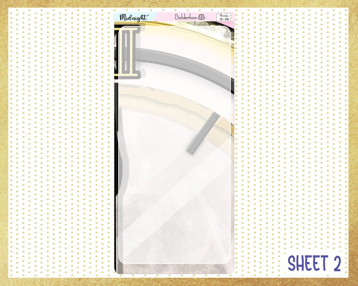 MIDNIGHT || Hobonichi Weeks Planner Sticker Kit