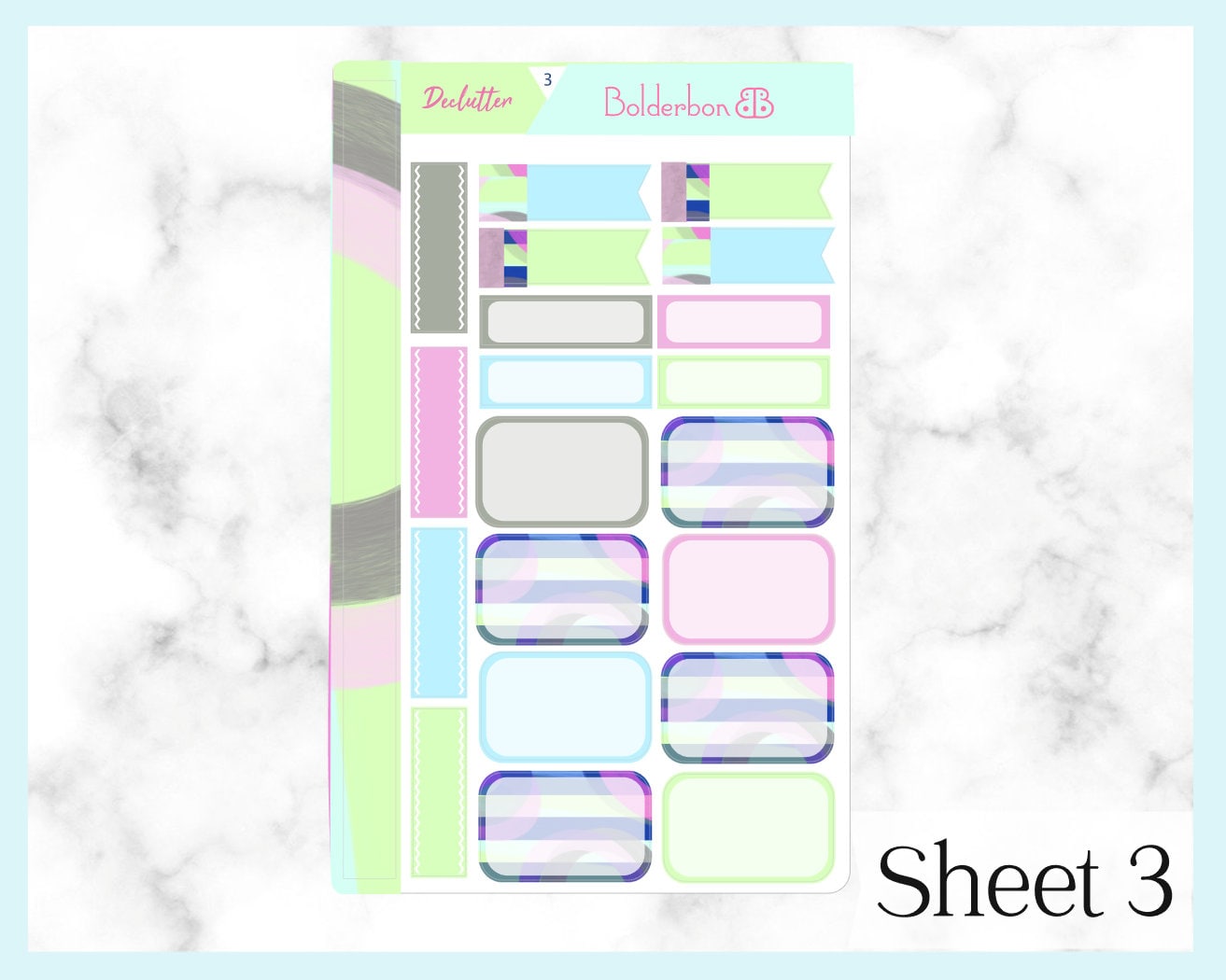 DECLUTTER || 7x9 Vertical Planner Sticker Kit
