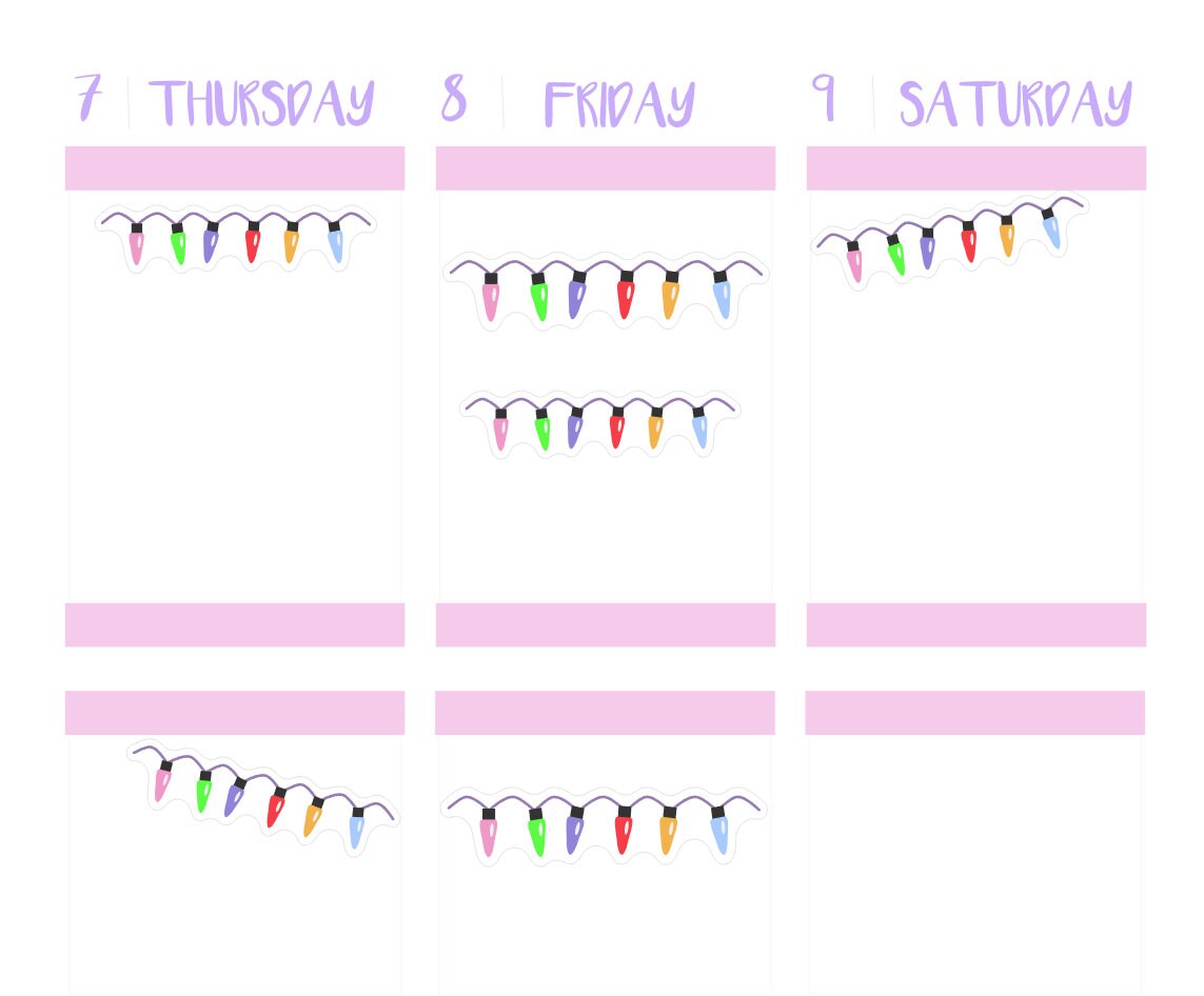 CHRISTMAS LIGHTS || Planner Stickers